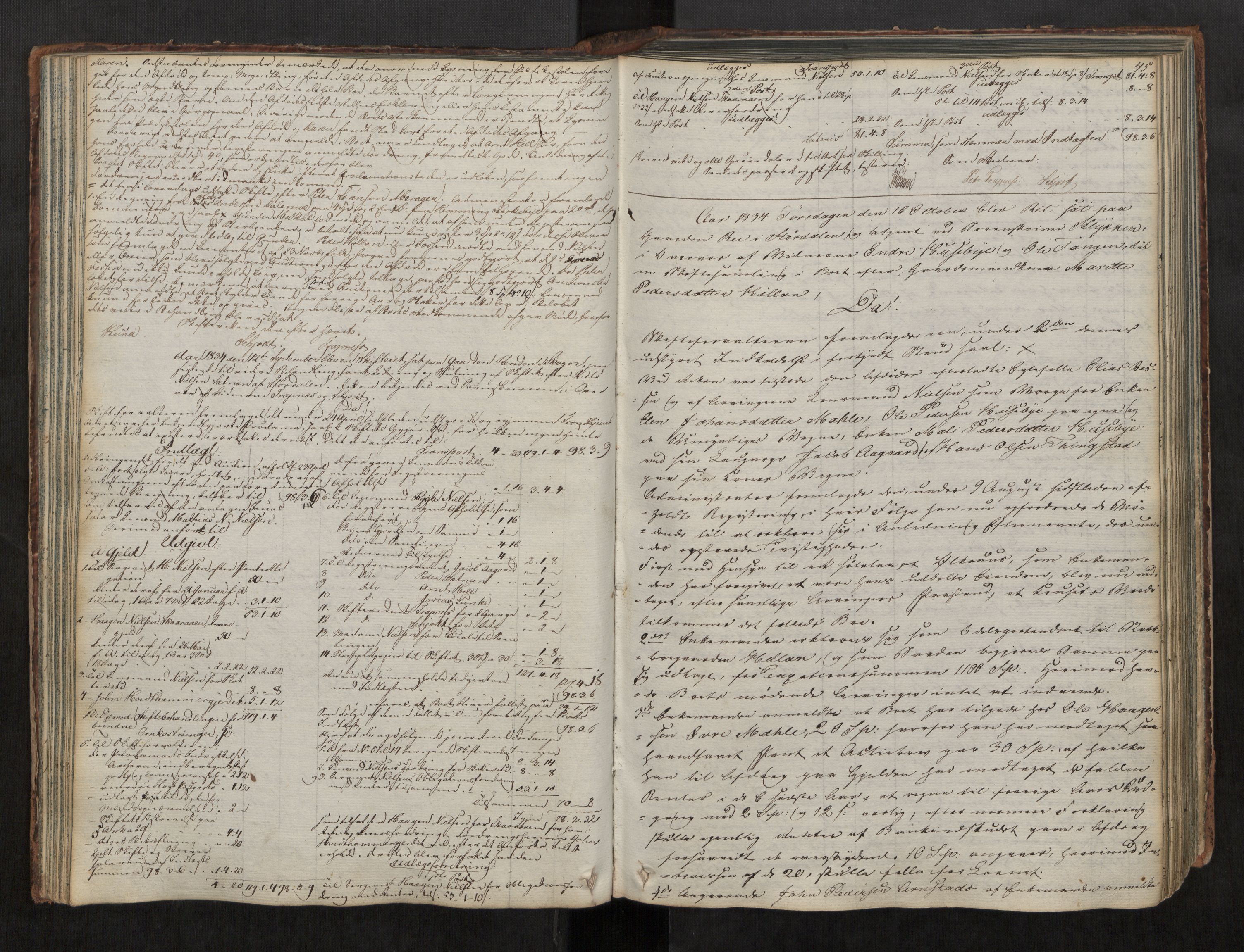Stjør- og Verdal sorenskriveri, AV/SAT-A-4167/1/3/3A/L0027: Skifteprotokoll 22, 1831-1841, p. 45