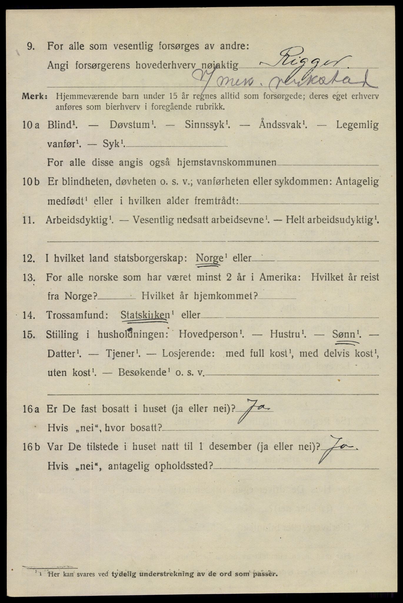 SAO, 1920 census for Fredrikstad, 1920, p. 39210