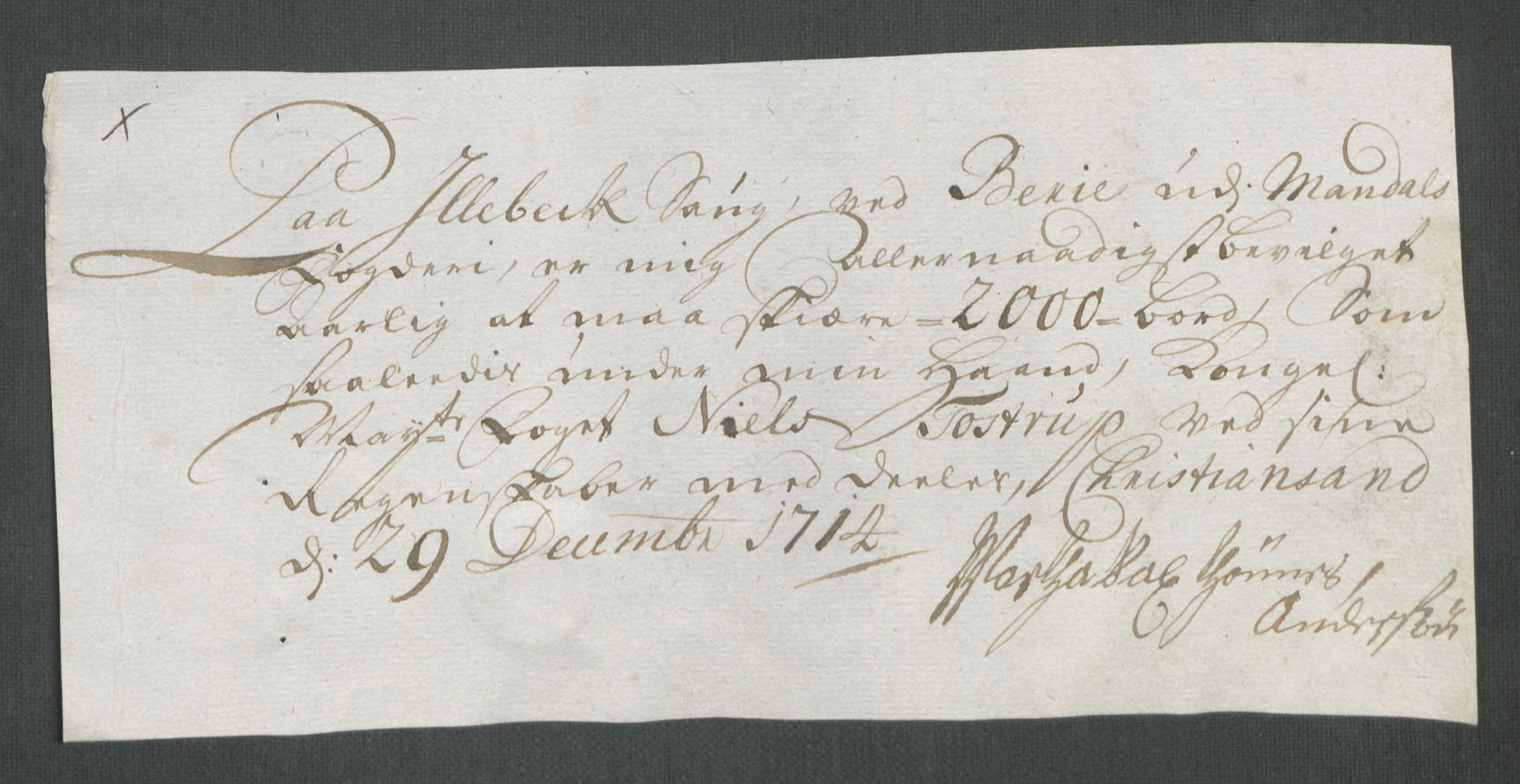 Rentekammeret inntil 1814, Reviderte regnskaper, Fogderegnskap, AV/RA-EA-4092/R43/L2558: Fogderegnskap Lista og Mandal, 1714, p. 42