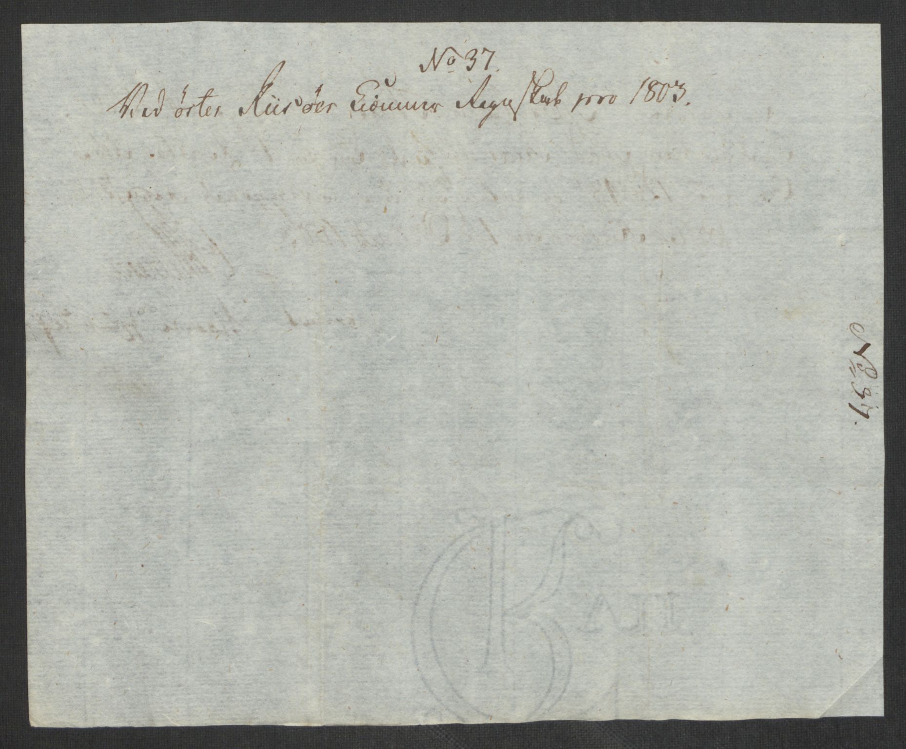 Danske Kanselli 1800-1814, AV/RA-EA-3024/K/Kk/Kka/Kkac/L0236: Kjøpstadregnskap Øster Risør, 1801-1804, p. 716