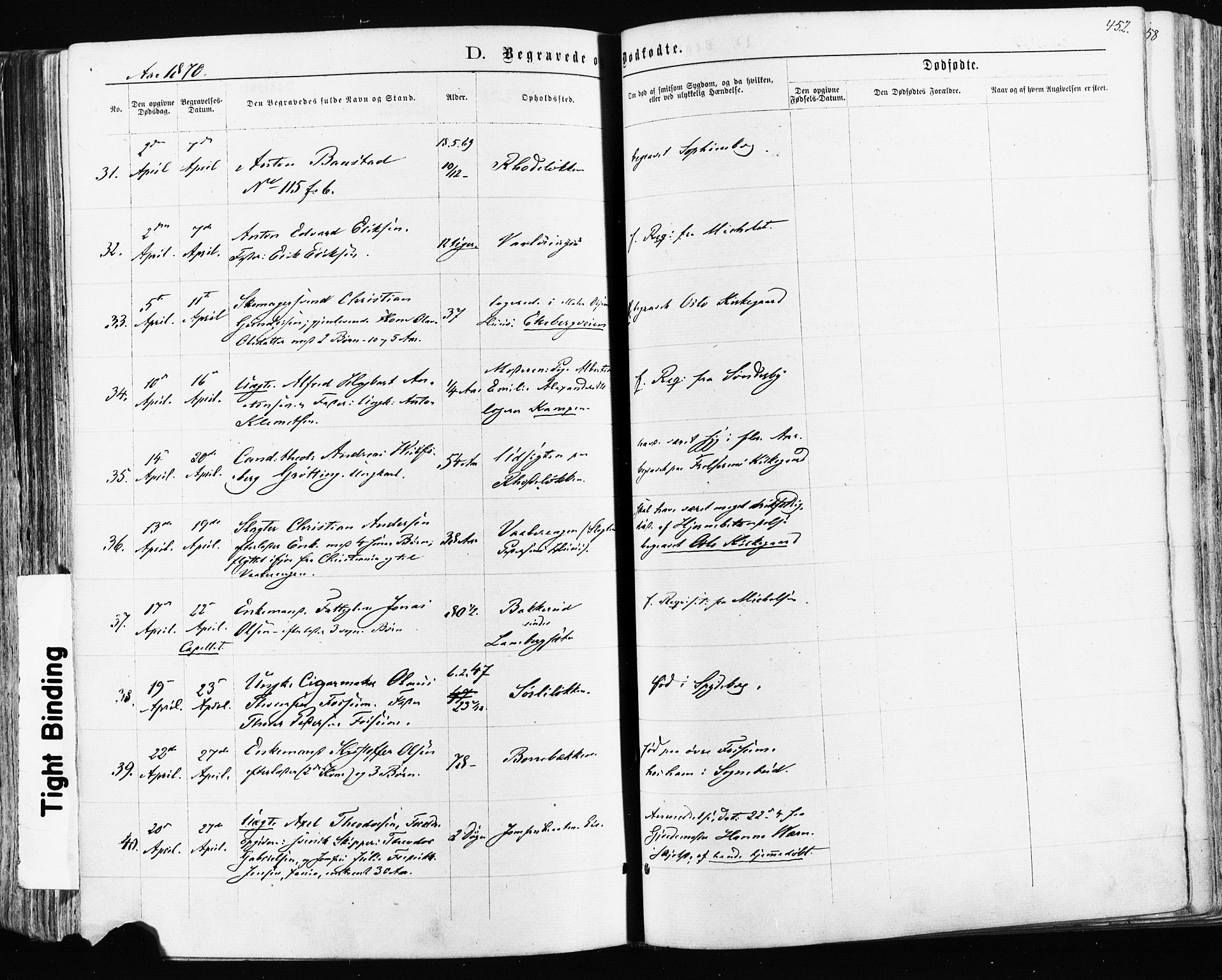 Østre Aker prestekontor Kirkebøker, SAO/A-10840/F/Fa/L0003: Parish register (official) no. I 3, 1869-1875, p. 452