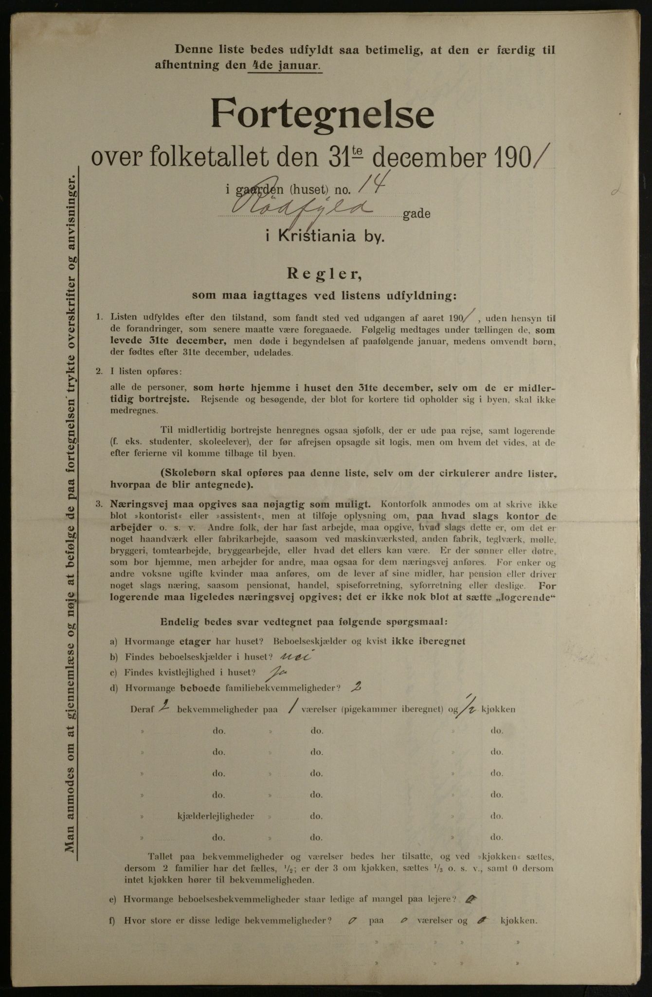 OBA, Municipal Census 1901 for Kristiania, 1901, p. 13182