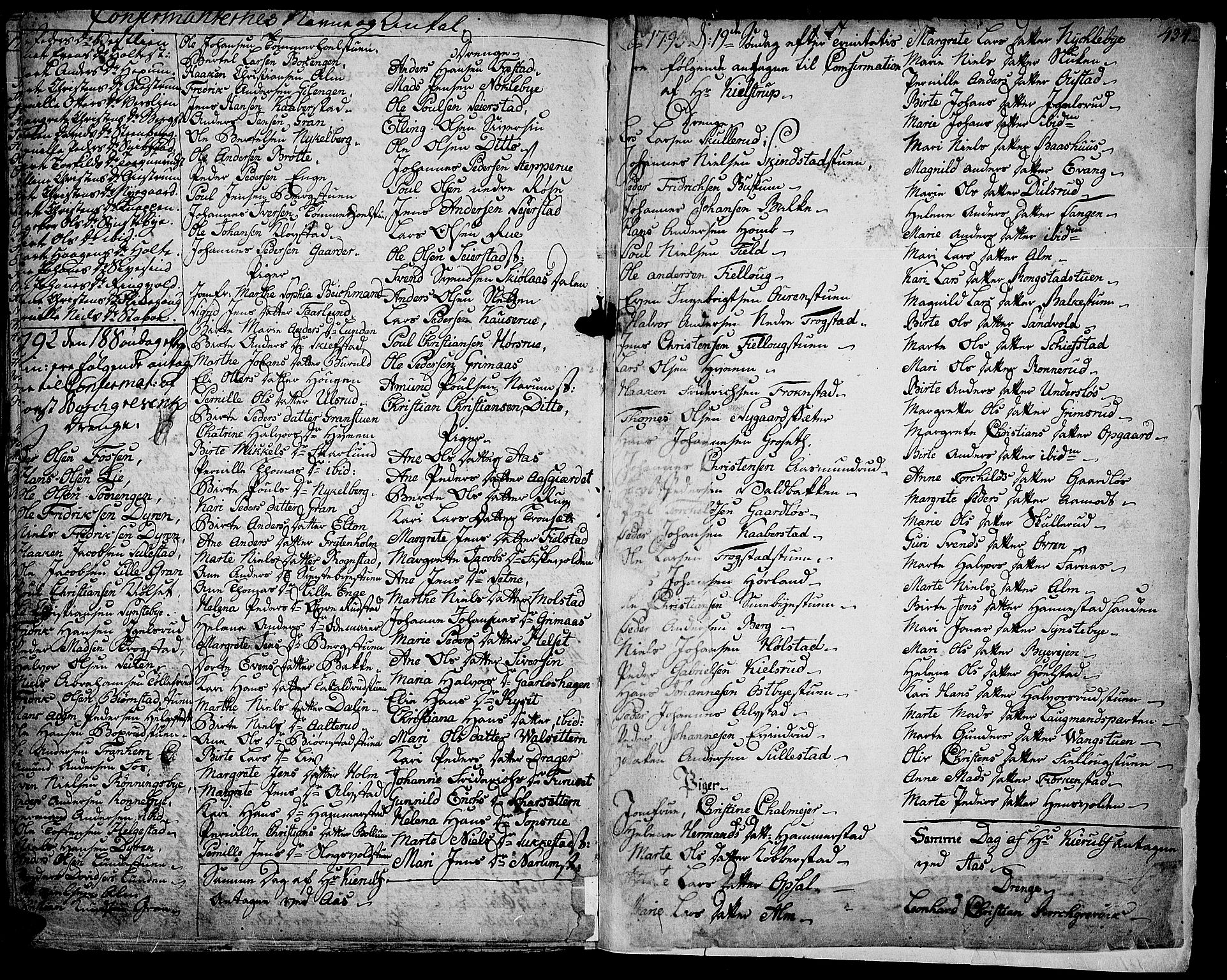 Toten prestekontor, SAH/PREST-102/H/Ha/Haa/L0006: Parish register (official) no. 6, 1773-1793, p. 434