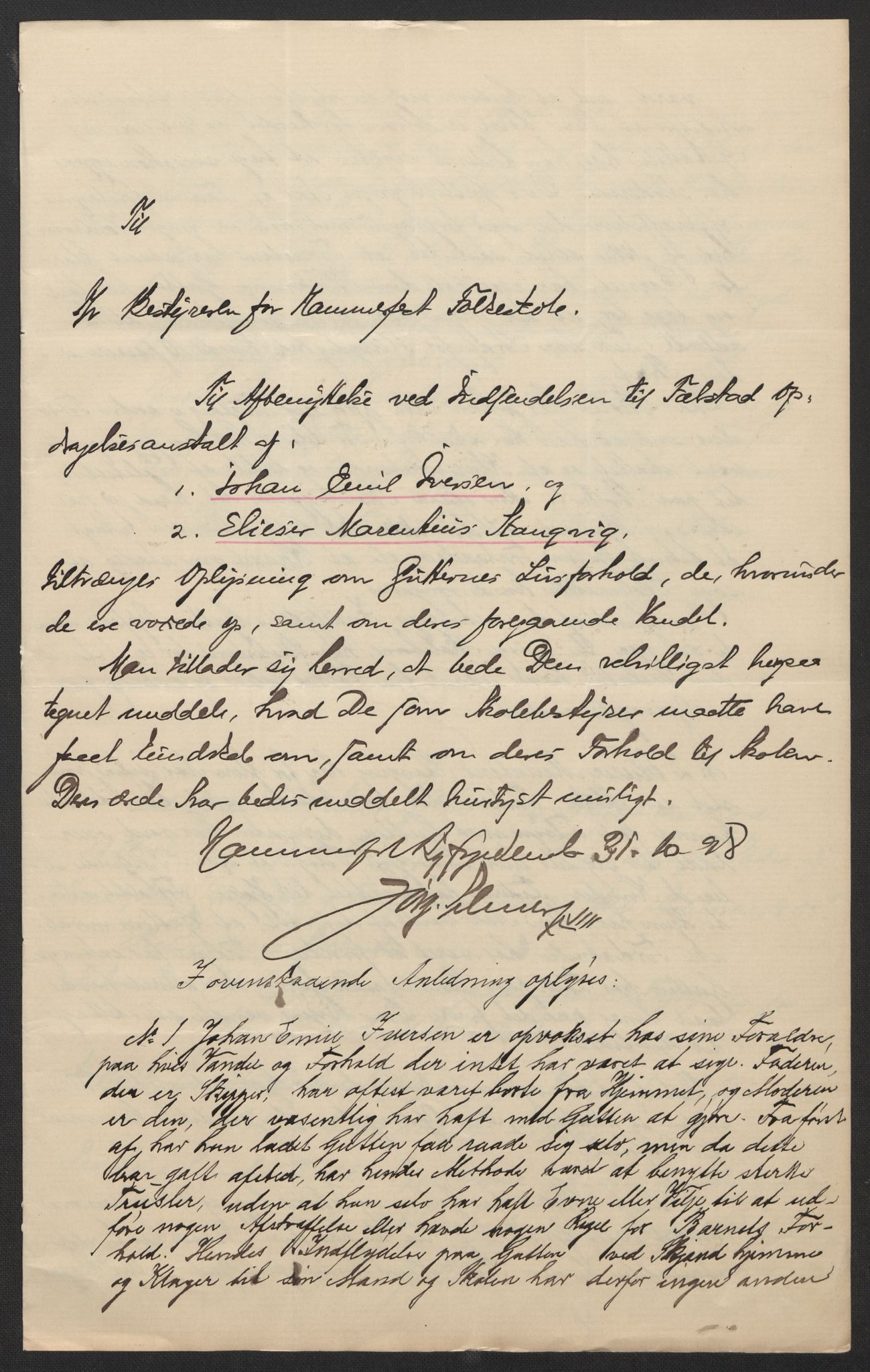 Falstad skolehjem, AV/RA-S-1676/E/Eb/L0002: Elevmapper løpenr. 42-61, 1898-1907, p. 116