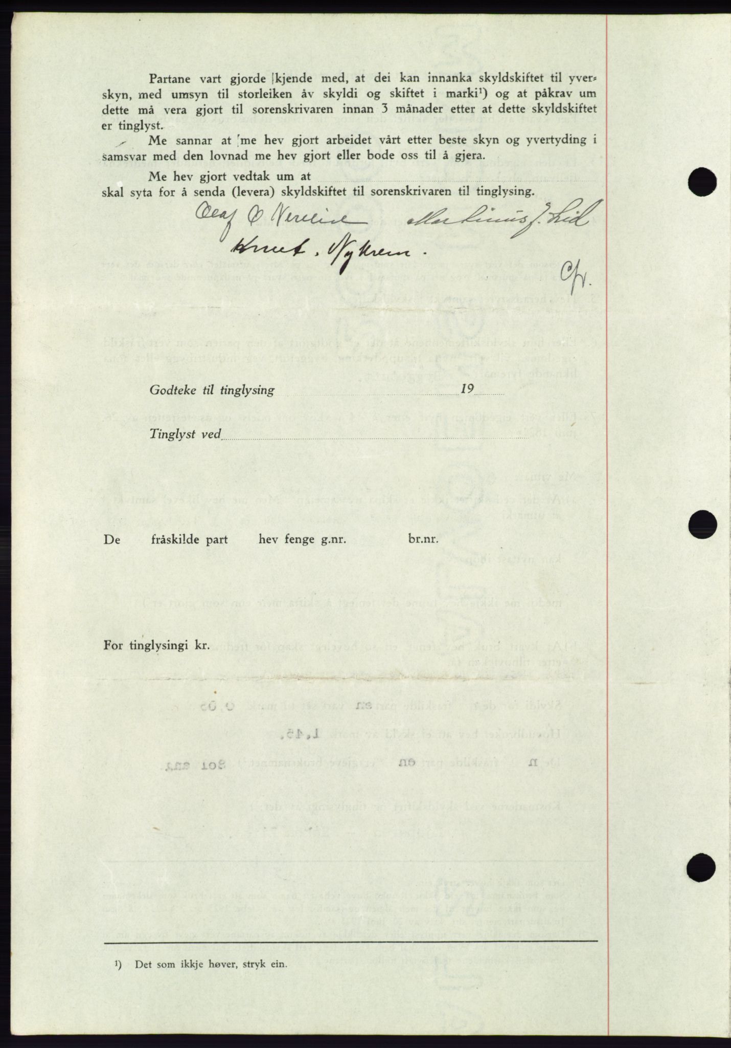 Søre Sunnmøre sorenskriveri, AV/SAT-A-4122/1/2/2C/L0068: Mortgage book no. 62, 1939-1939, Diary no: : 718/1939