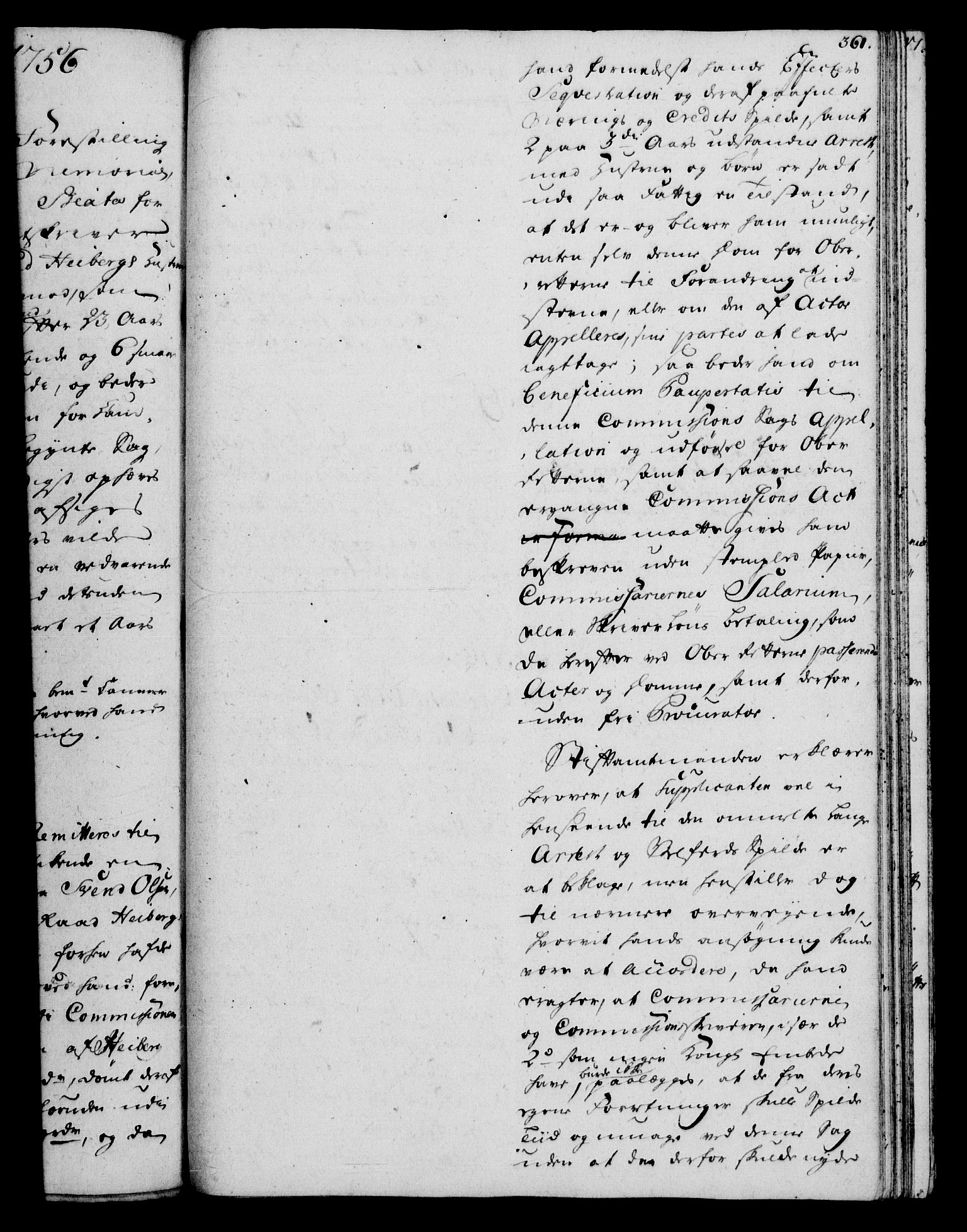 Rentekammeret, Kammerkanselliet, AV/RA-EA-3111/G/Gh/Gha/L0033: Norsk ekstraktmemorialprotokoll (merket RK 53.78), 1755-1756, p. 361