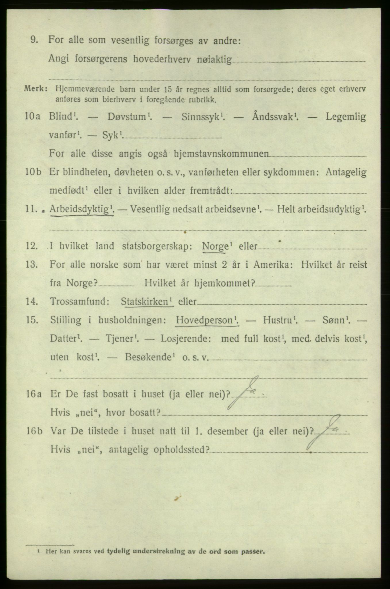 SAB, 1920 census for Bremnes, 1920, p. 4029