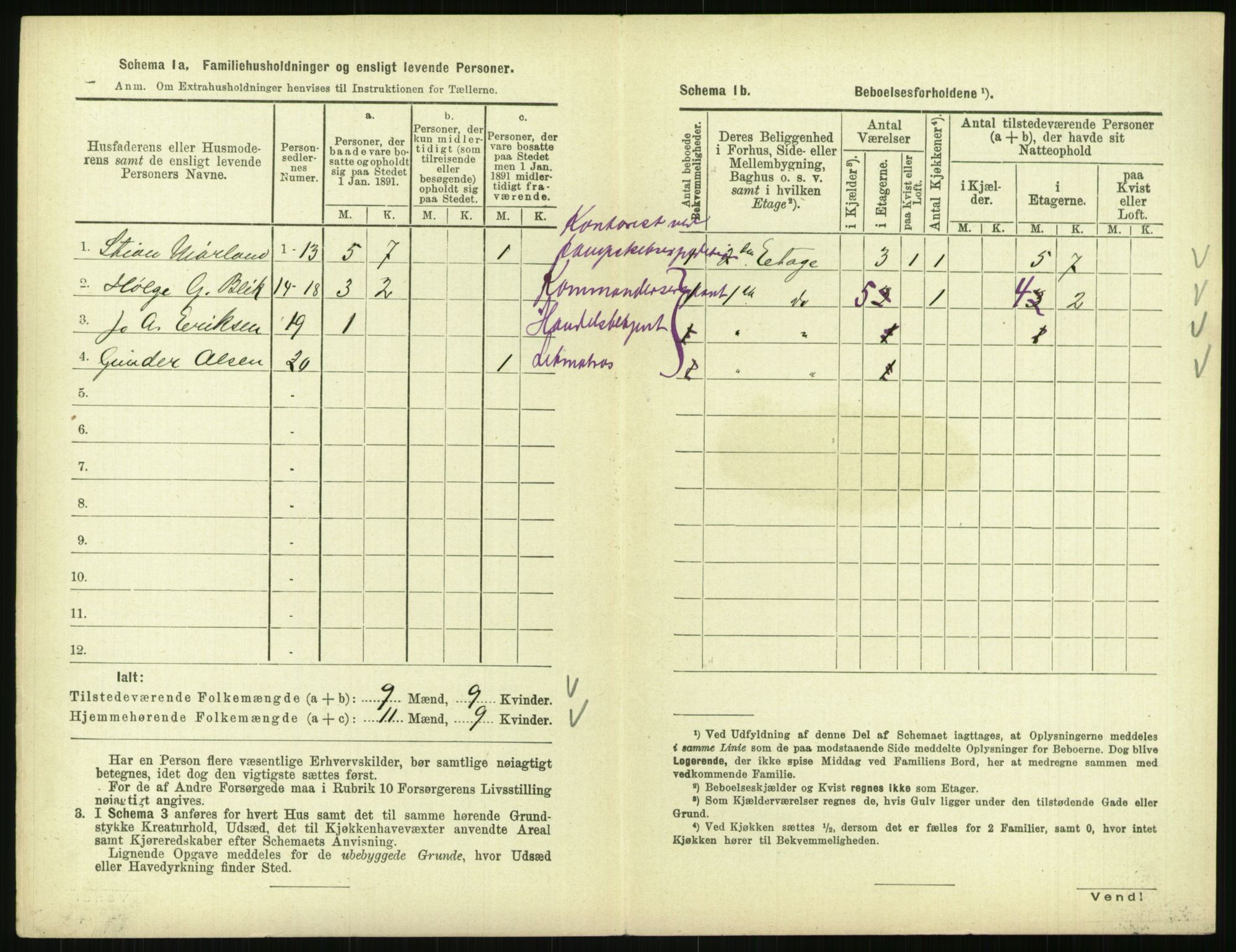 RA, 1891 census for 0903 Arendal, 1891, p. 273