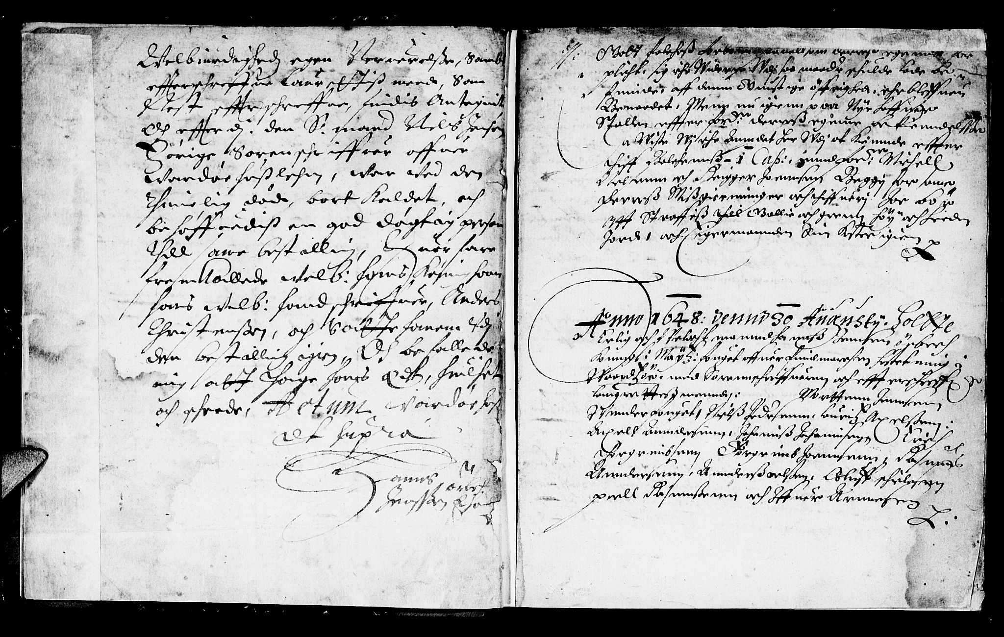 Finnmark sorenskriveri, AV/SATØ-S-0053/F/Fa/L0008: Justisprotokoller, 1648-1654, p. 1b-2a