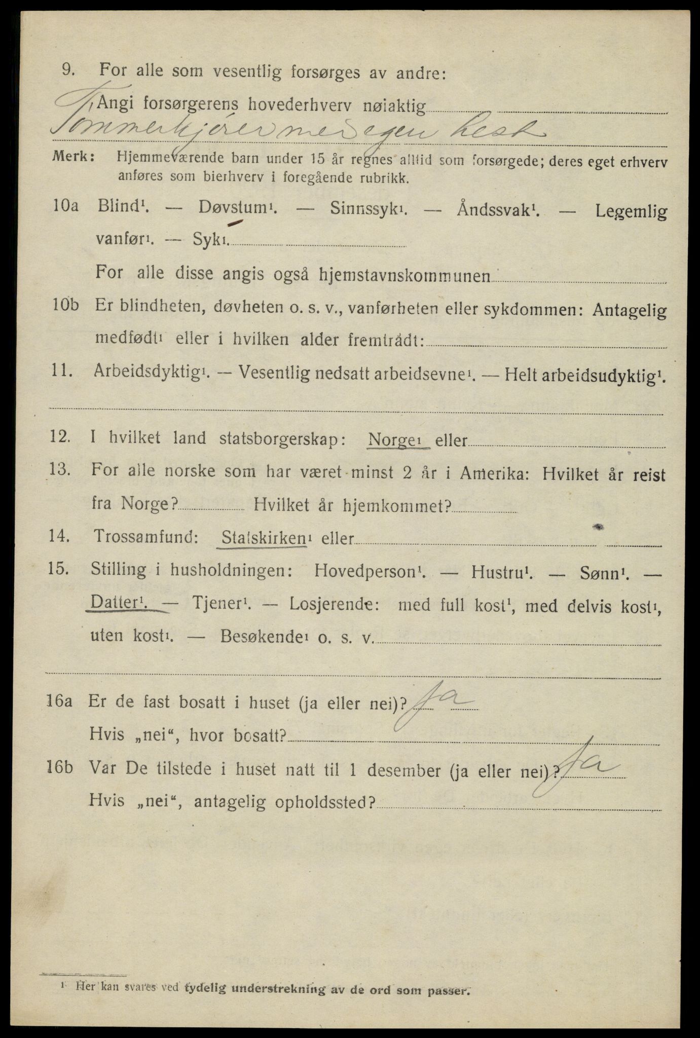 SAH, 1920 census for Trysil, 1920, p. 13787