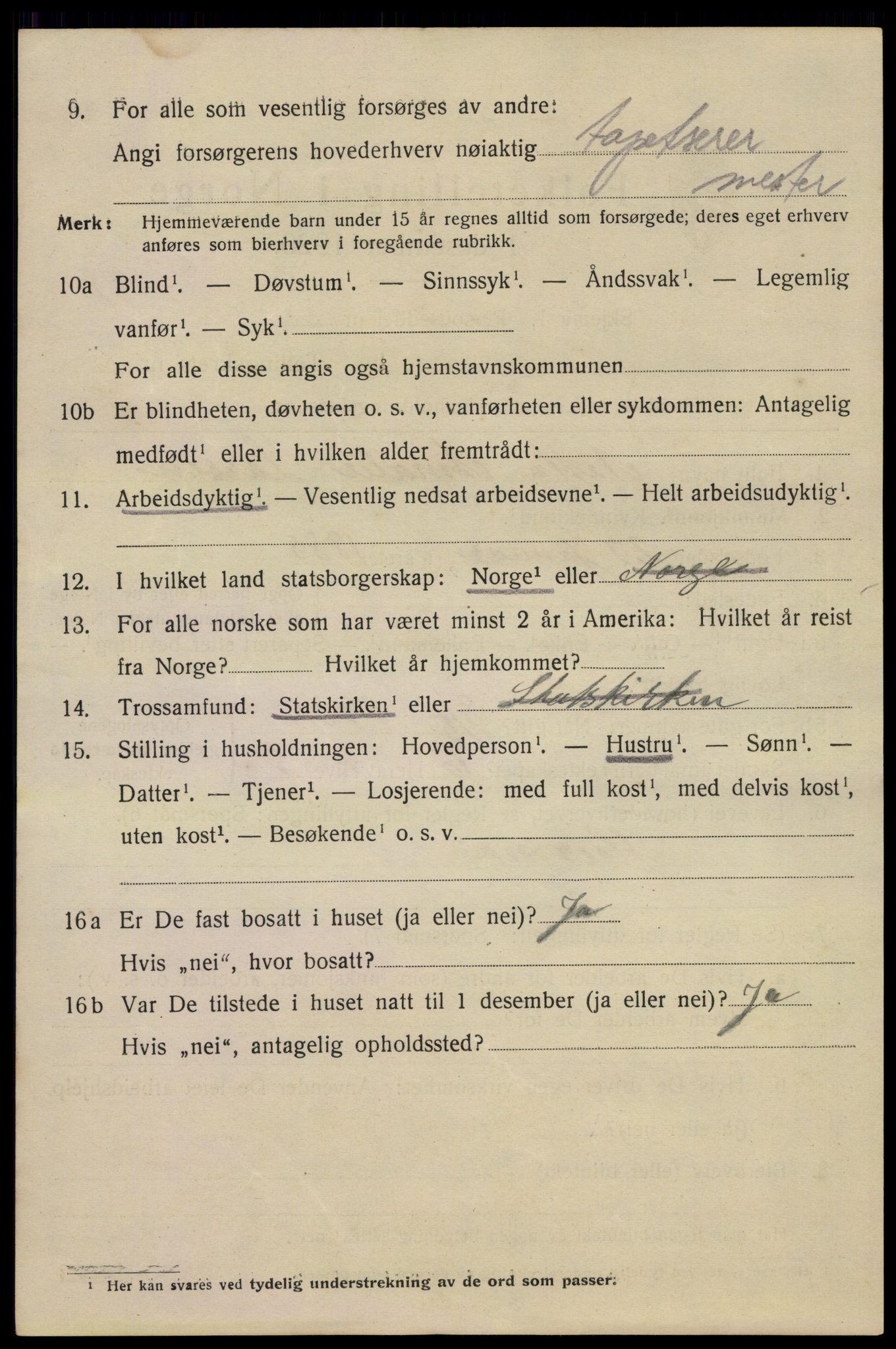 SAKO, 1920 census for Hønefoss, 1920, p. 2277