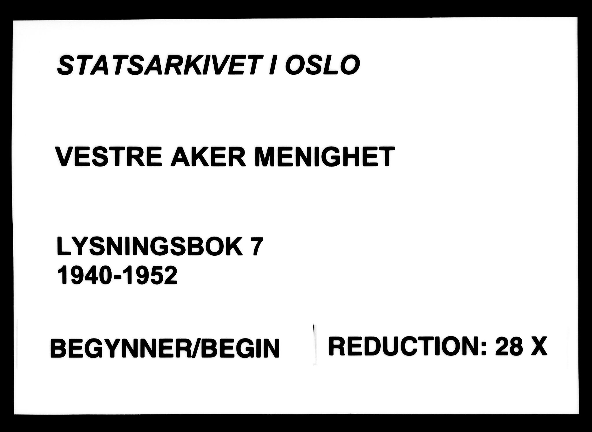 Vestre Aker prestekontor Kirkebøker, SAO/A-10025/H/Ha/L0007: Banns register no. 7, 1940-1952