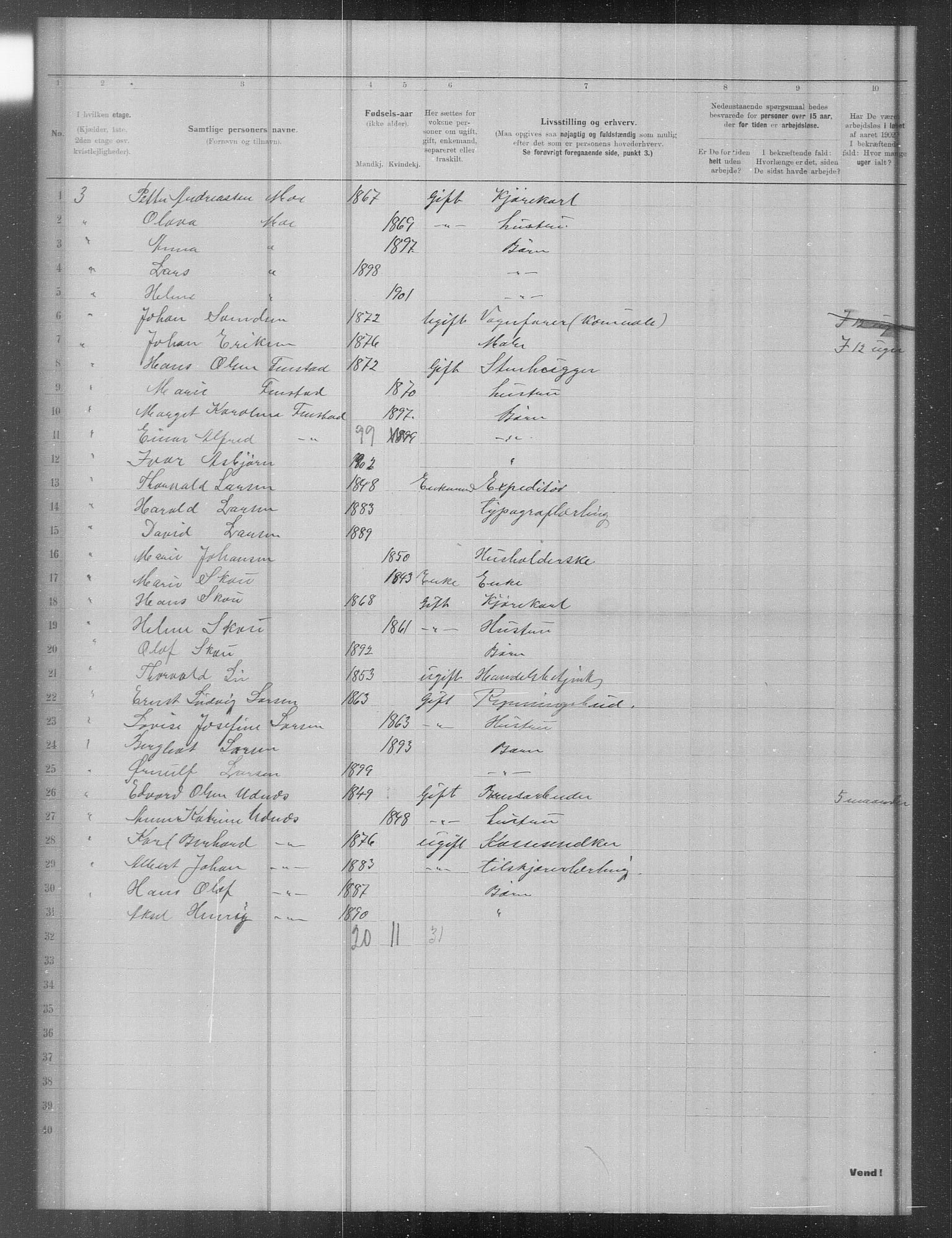 OBA, Municipal Census 1902 for Kristiania, 1902, p. 16835