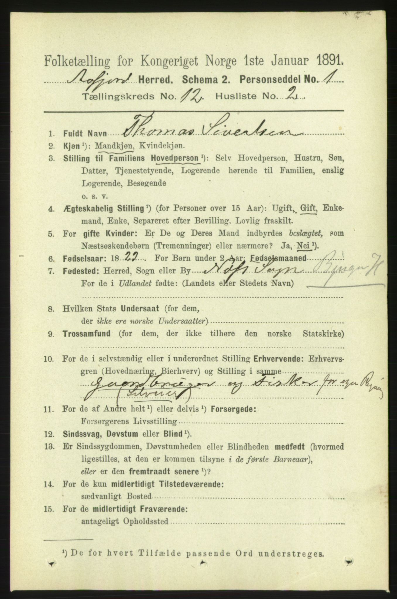 RA, 1891 census for 1630 Åfjord, 1891, p. 3751