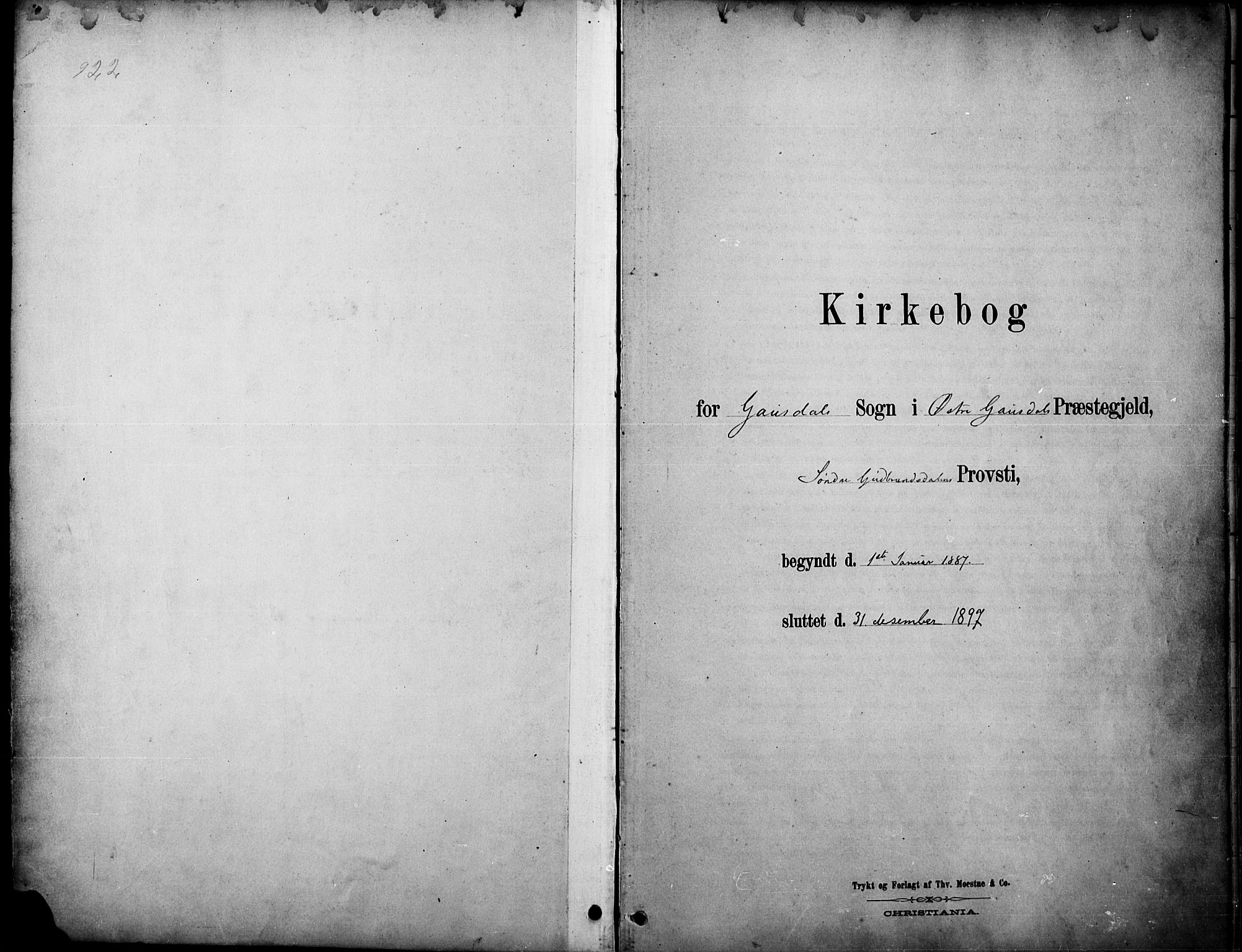 Østre Gausdal prestekontor, SAH/PREST-092/H/Ha/Haa/L0002: Parish register (official) no. 2, 1887-1897