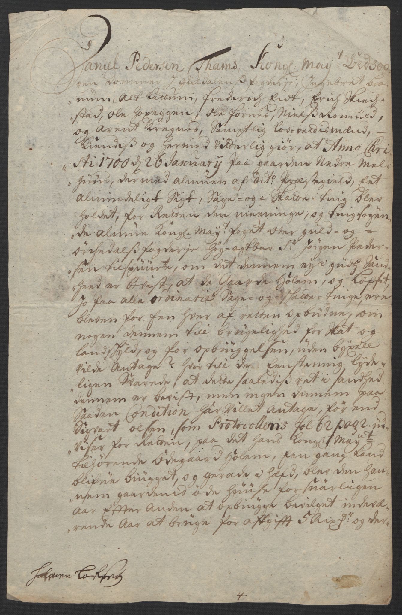 Rentekammeret inntil 1814, Reviderte regnskaper, Fogderegnskap, AV/RA-EA-4092/R60/L3950: Fogderegnskap Orkdal og Gauldal, 1700, p. 445