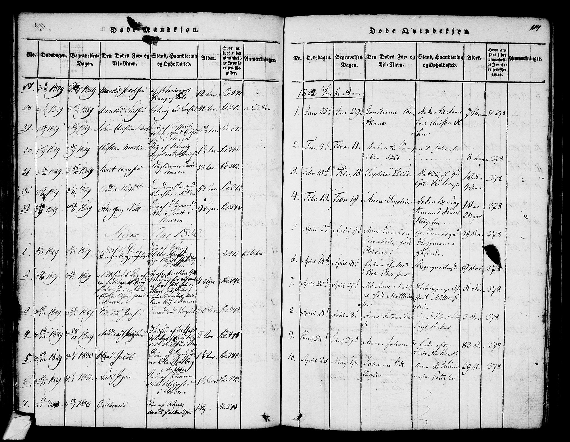 Stavern kirkebøker, SAKO/A-318/F/Fa/L0006: Parish register (official) no. 6, 1816-1839, p. 114