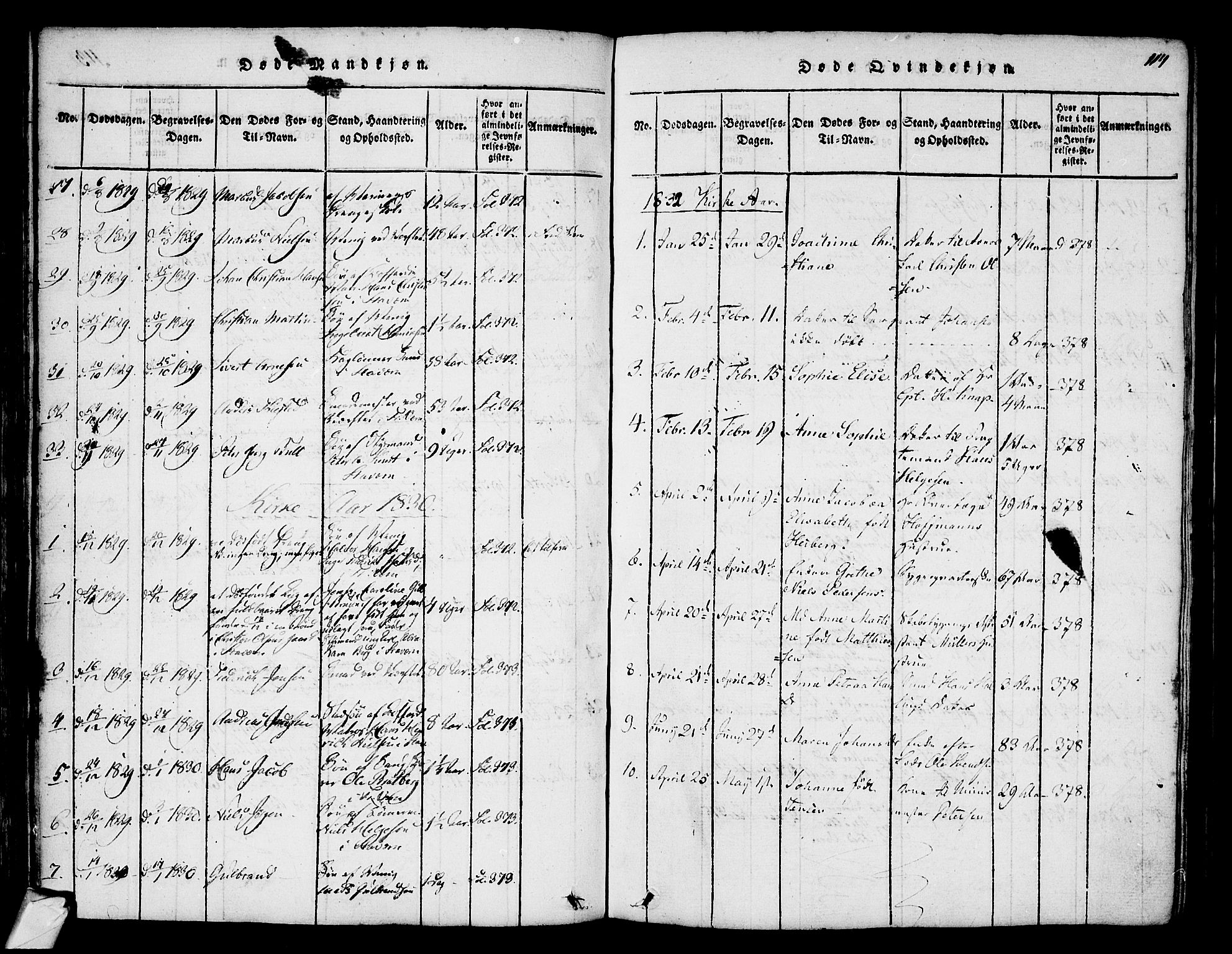 Stavern kirkebøker, AV/SAKO-A-318/F/Fa/L0006: Parish register (official) no. 6, 1816-1839, p. 114