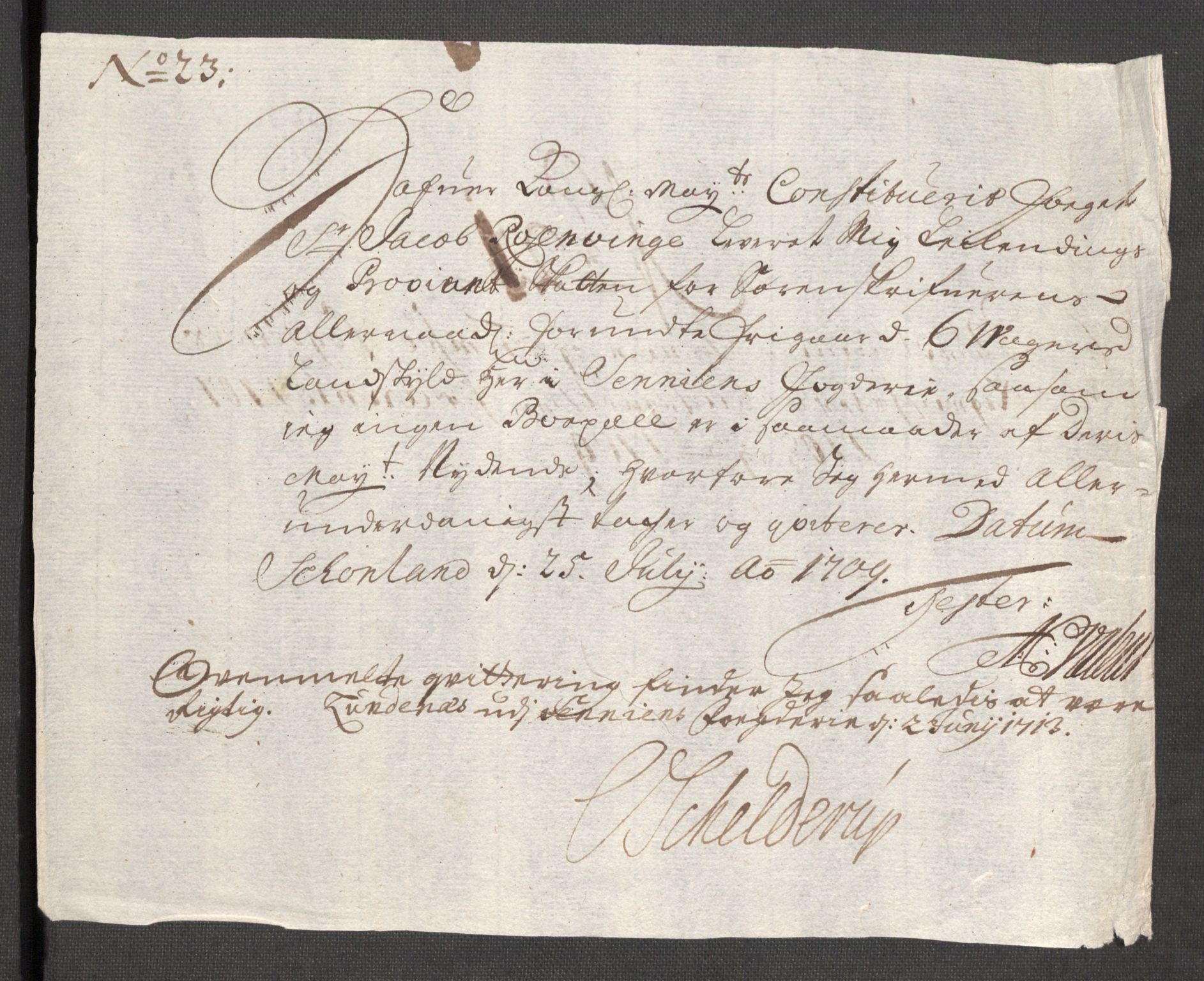 Rentekammeret inntil 1814, Reviderte regnskaper, Fogderegnskap, AV/RA-EA-4092/R68/L4757: Fogderegnskap Senja og Troms, 1708-1710, p. 144