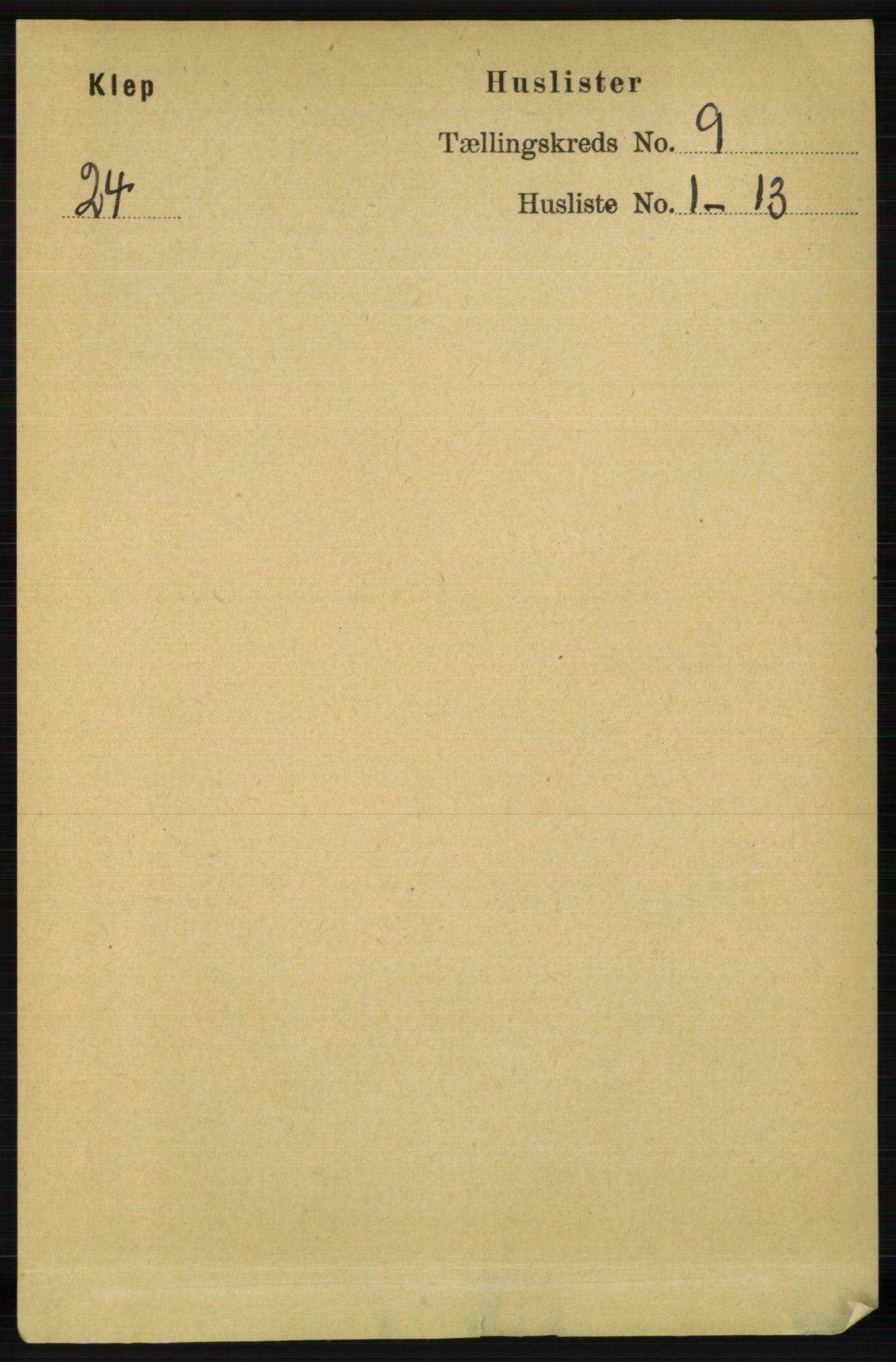 RA, 1891 census for 1120 Klepp, 1891, p. 2708