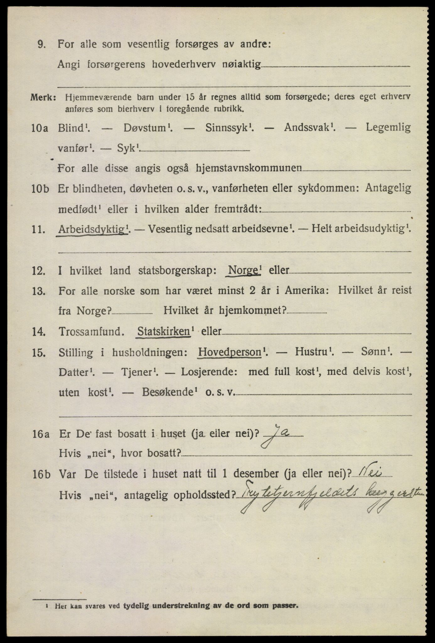 SAKO, 1920 census for Øvre Sandsvær, 1920, p. 2851
