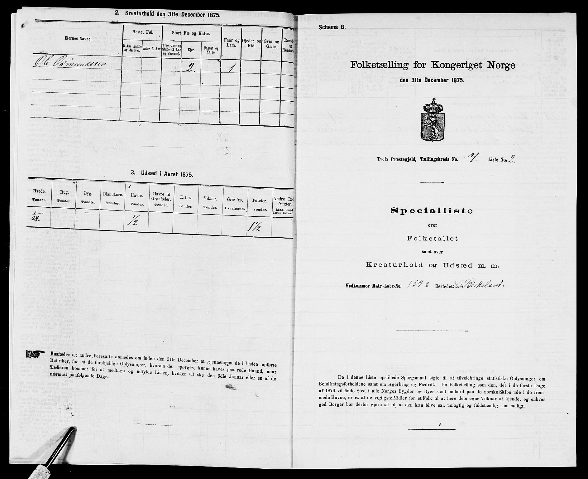 SAK, 1875 census for 1013P Tveit, 1875, p. 890