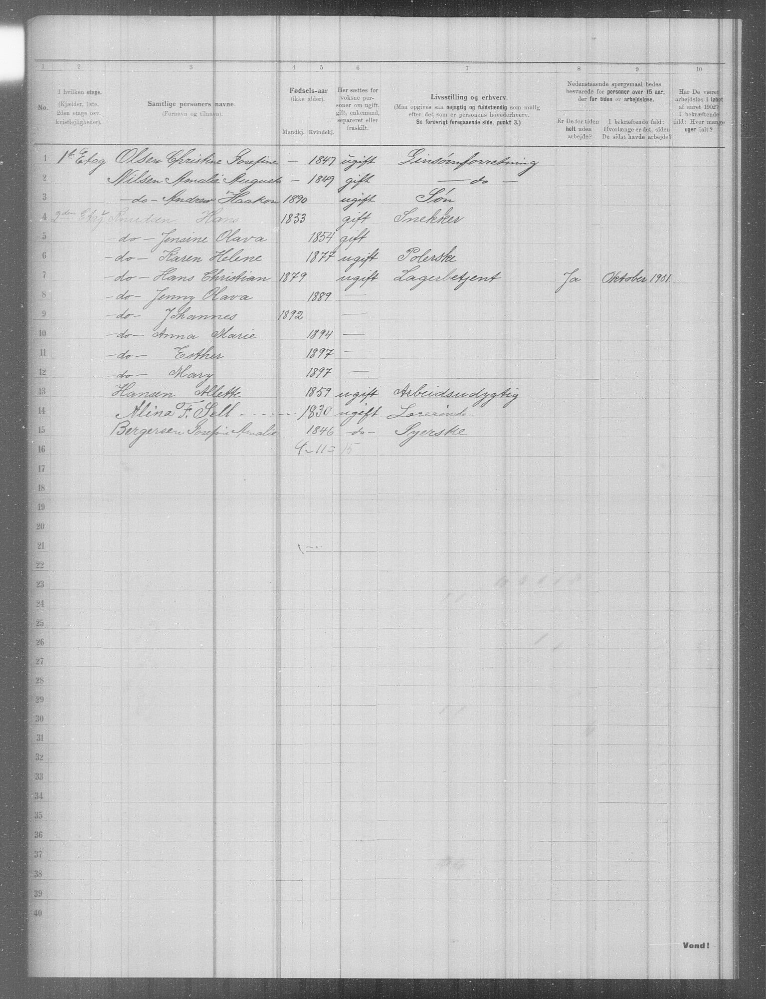 OBA, Municipal Census 1902 for Kristiania, 1902, p. 5870