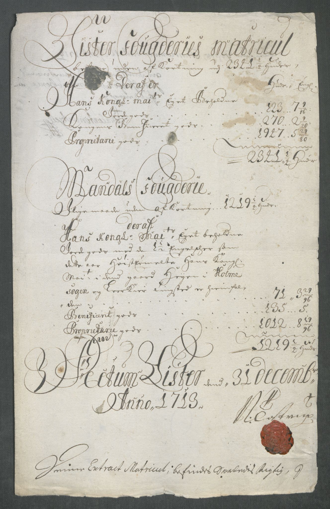 Rentekammeret inntil 1814, Reviderte regnskaper, Fogderegnskap, RA/EA-4092/R43/L2556: Fogderegnskap Lista og Mandal, 1713, p. 25