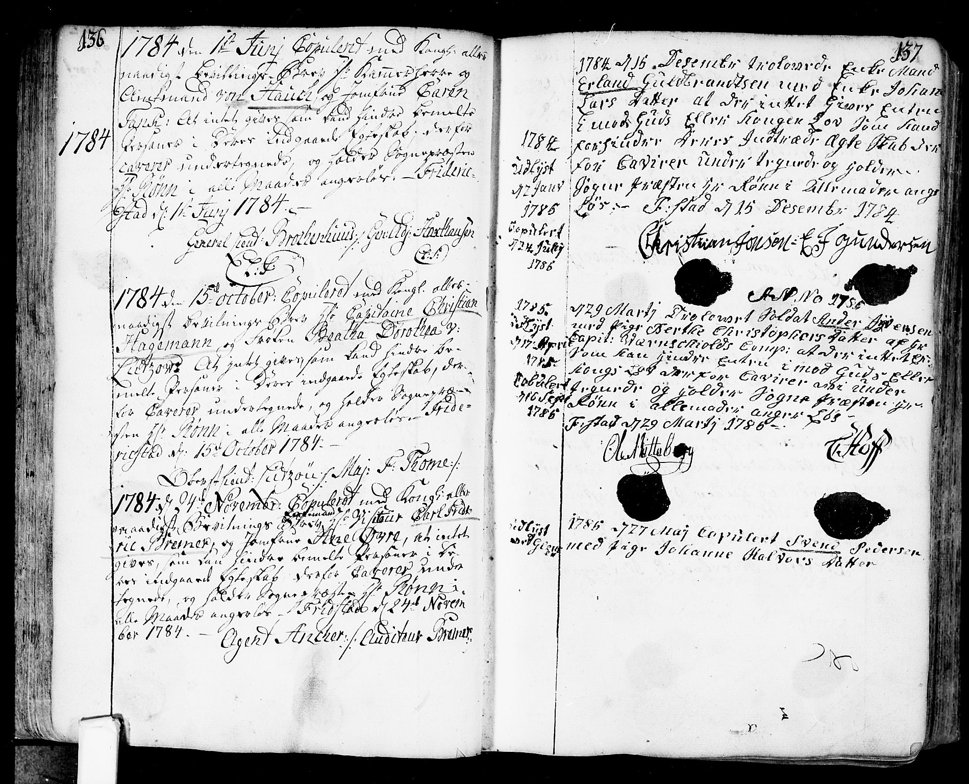Fredrikstad prestekontor Kirkebøker, SAO/A-11082/F/Fa/L0002: Parish register (official) no. 2, 1750-1804, p. 136-137