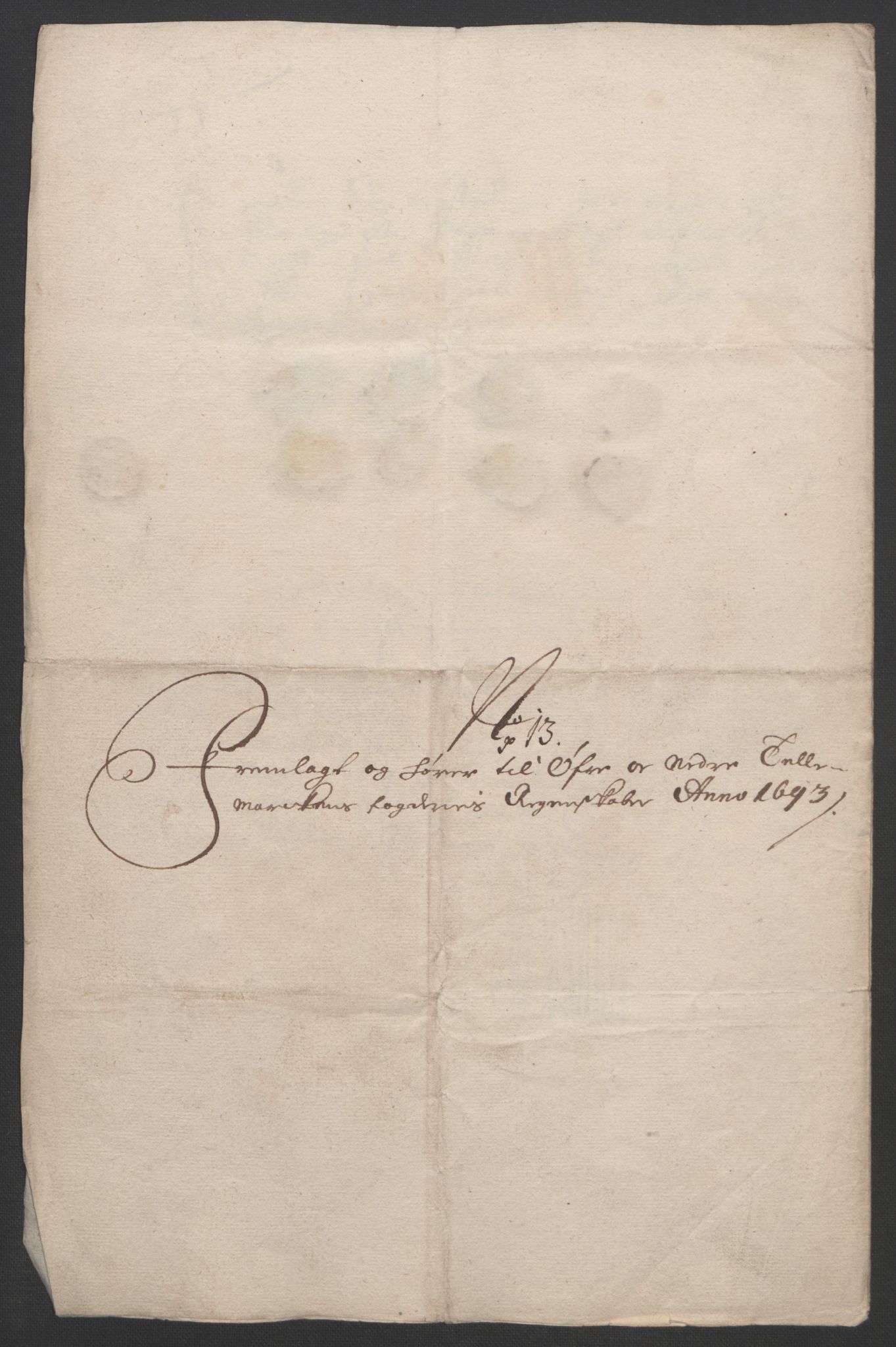 Rentekammeret inntil 1814, Reviderte regnskaper, Fogderegnskap, AV/RA-EA-4092/R35/L2091: Fogderegnskap Øvre og Nedre Telemark, 1690-1693, p. 333