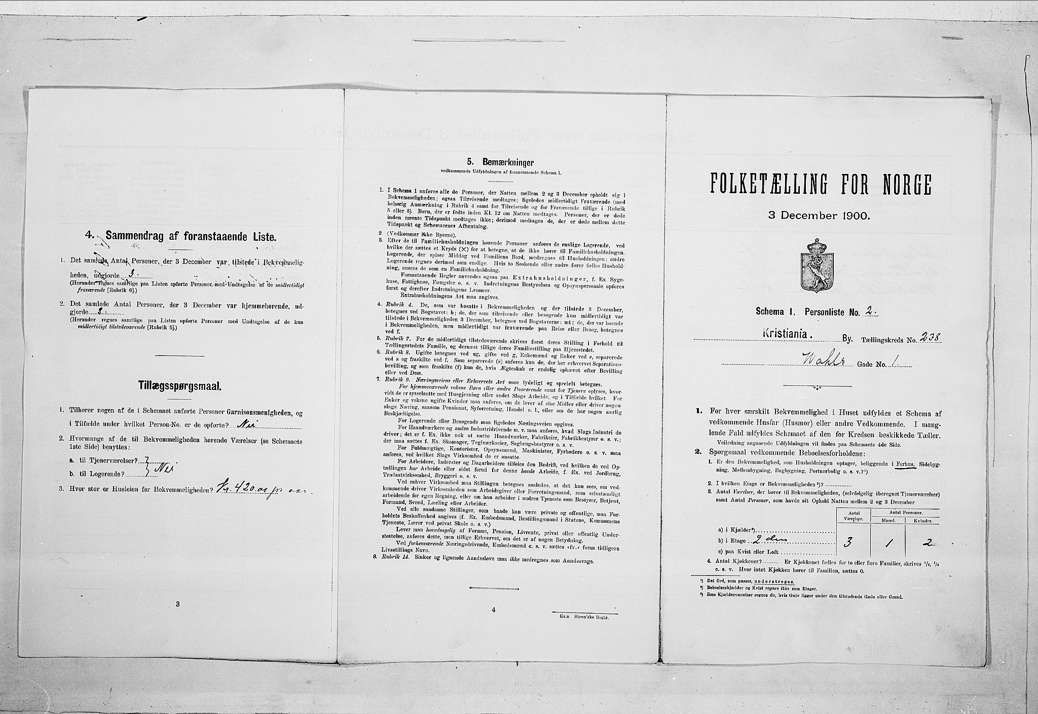 SAO, 1900 census for Kristiania, 1900, p. 109839