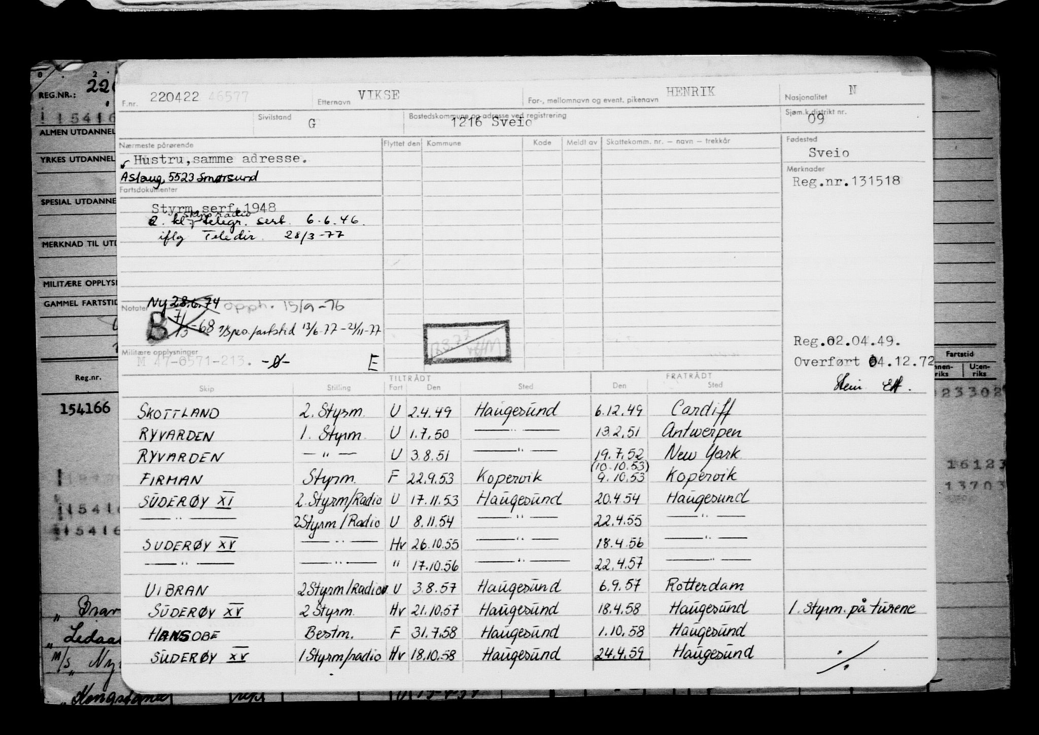 Direktoratet for sjømenn, AV/RA-S-3545/G/Gb/L0205: Hovedkort, 1922, p. 607