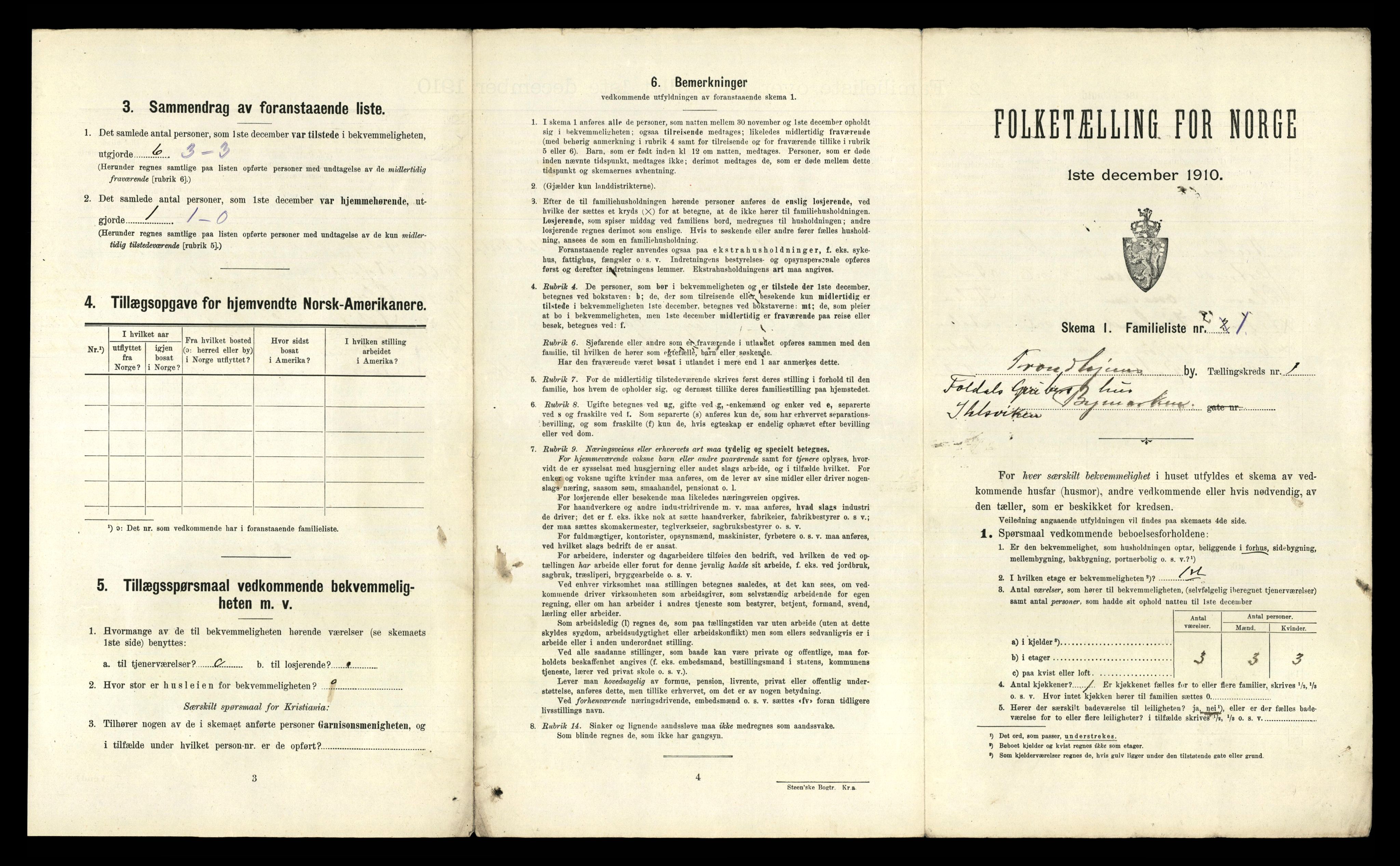 RA, 1910 census for Trondheim, 1910, p. 657