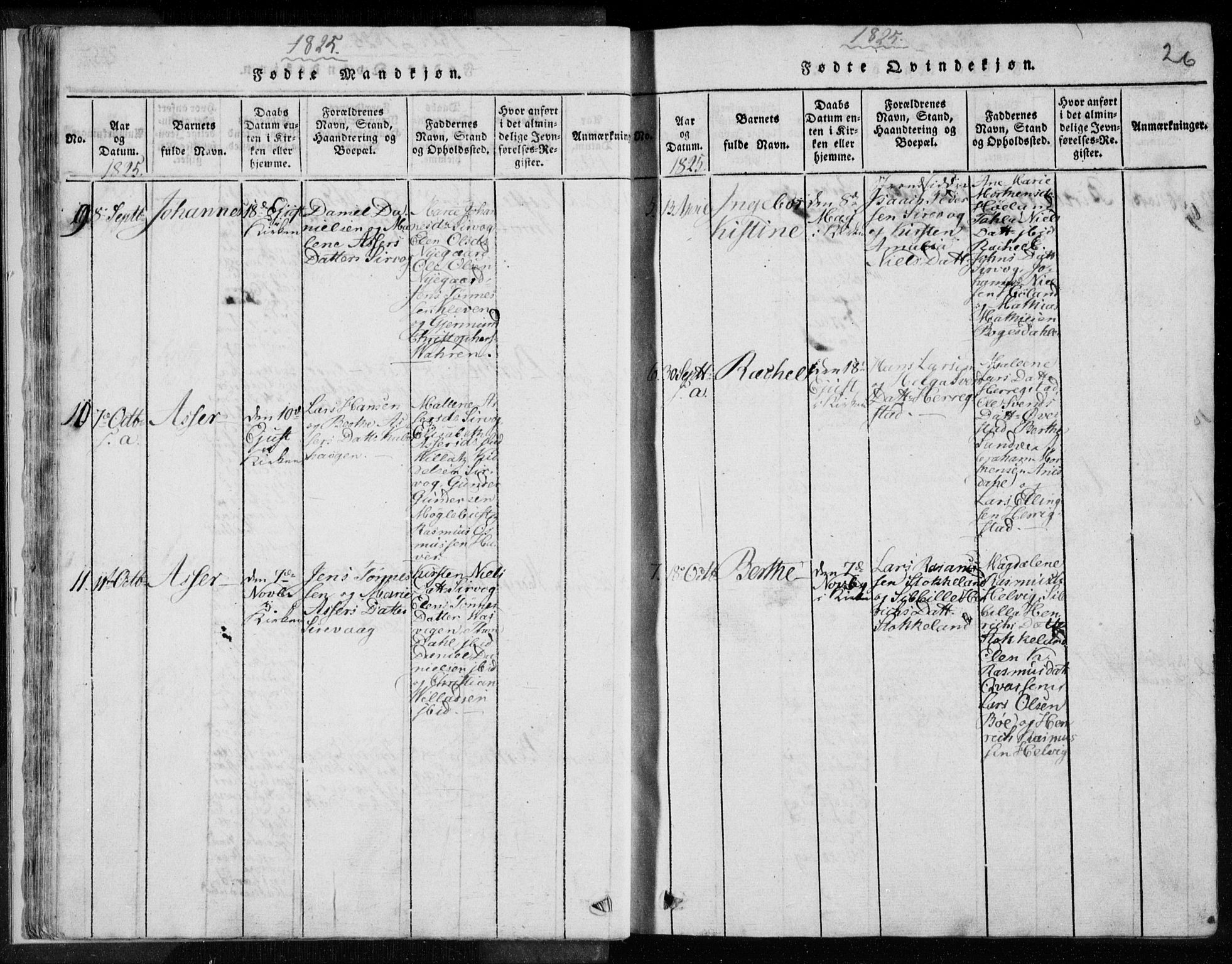 Eigersund sokneprestkontor, AV/SAST-A-101807/S08/L0008: Parish register (official) no. A 8, 1816-1847, p. 26