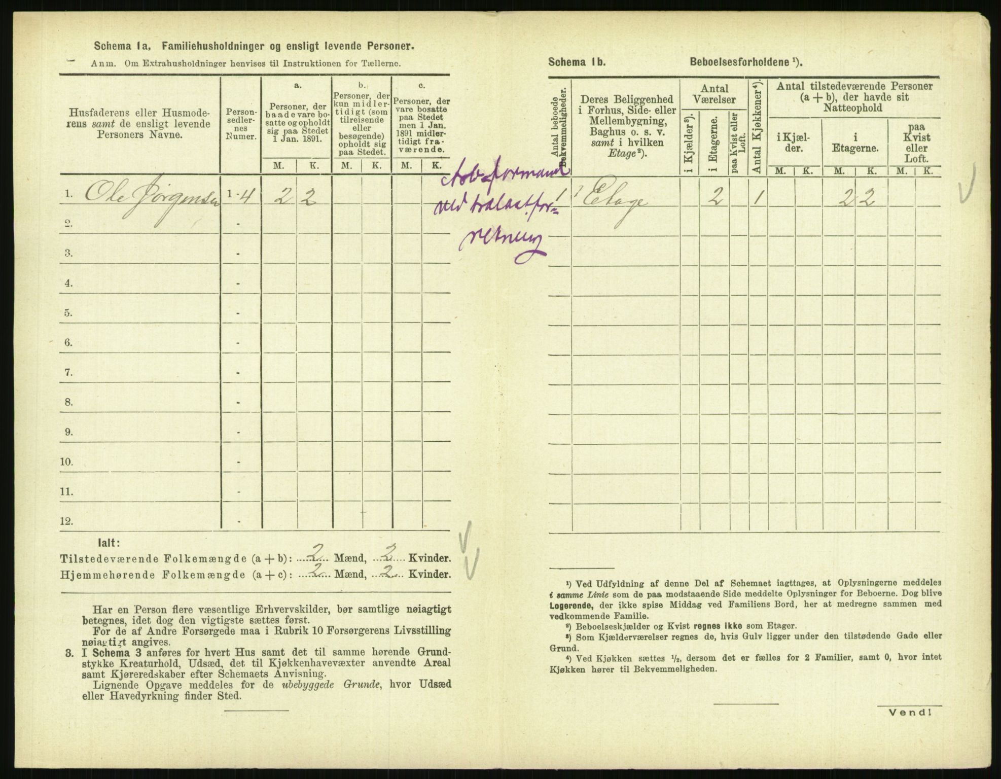 RA, 1891 census for 0801 Kragerø, 1891, p. 1189