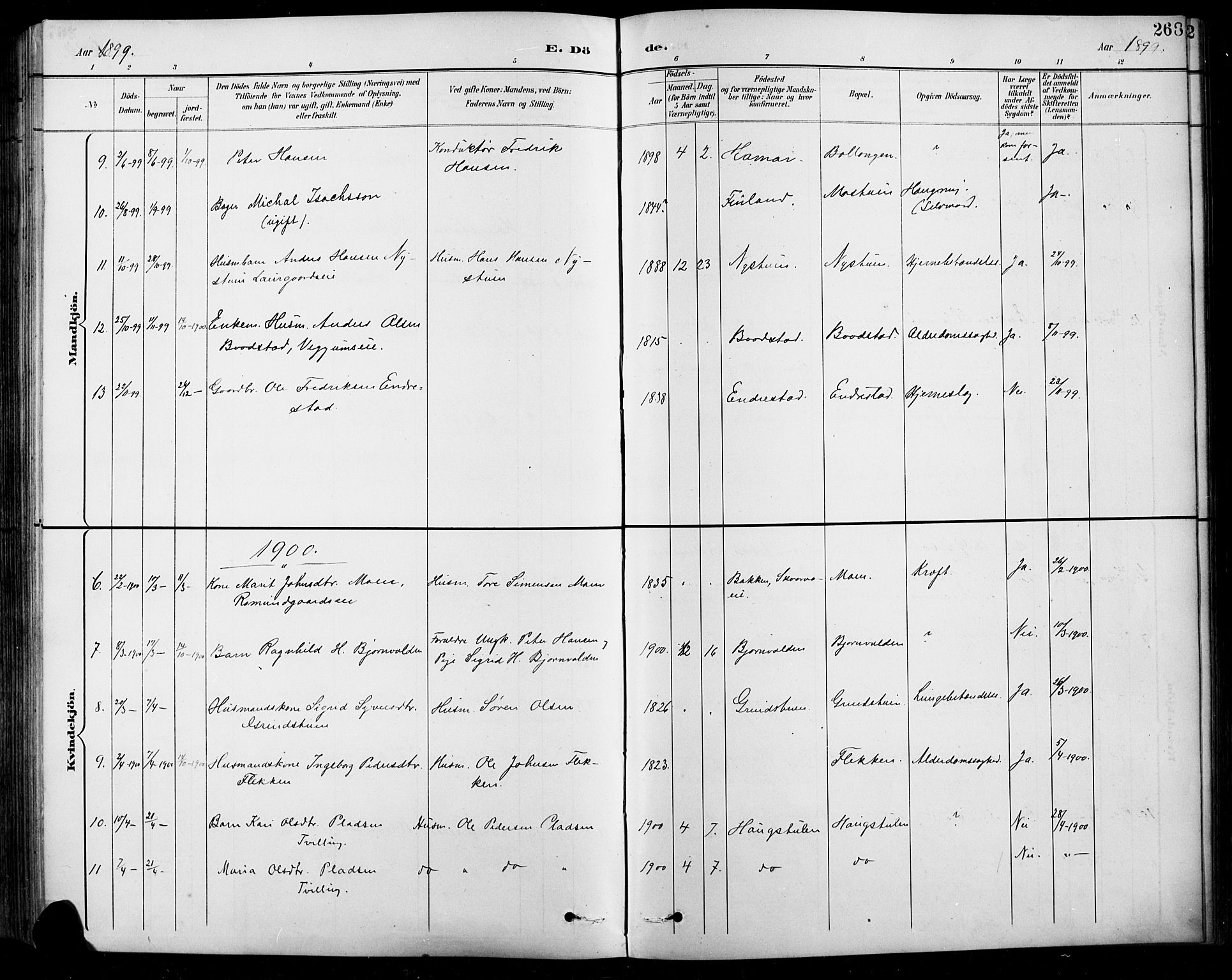 Sel prestekontor, AV/SAH-PREST-074/H/Ha/Hab/L0001: Parish register (copy) no. 1, 1894-1923, p. 268