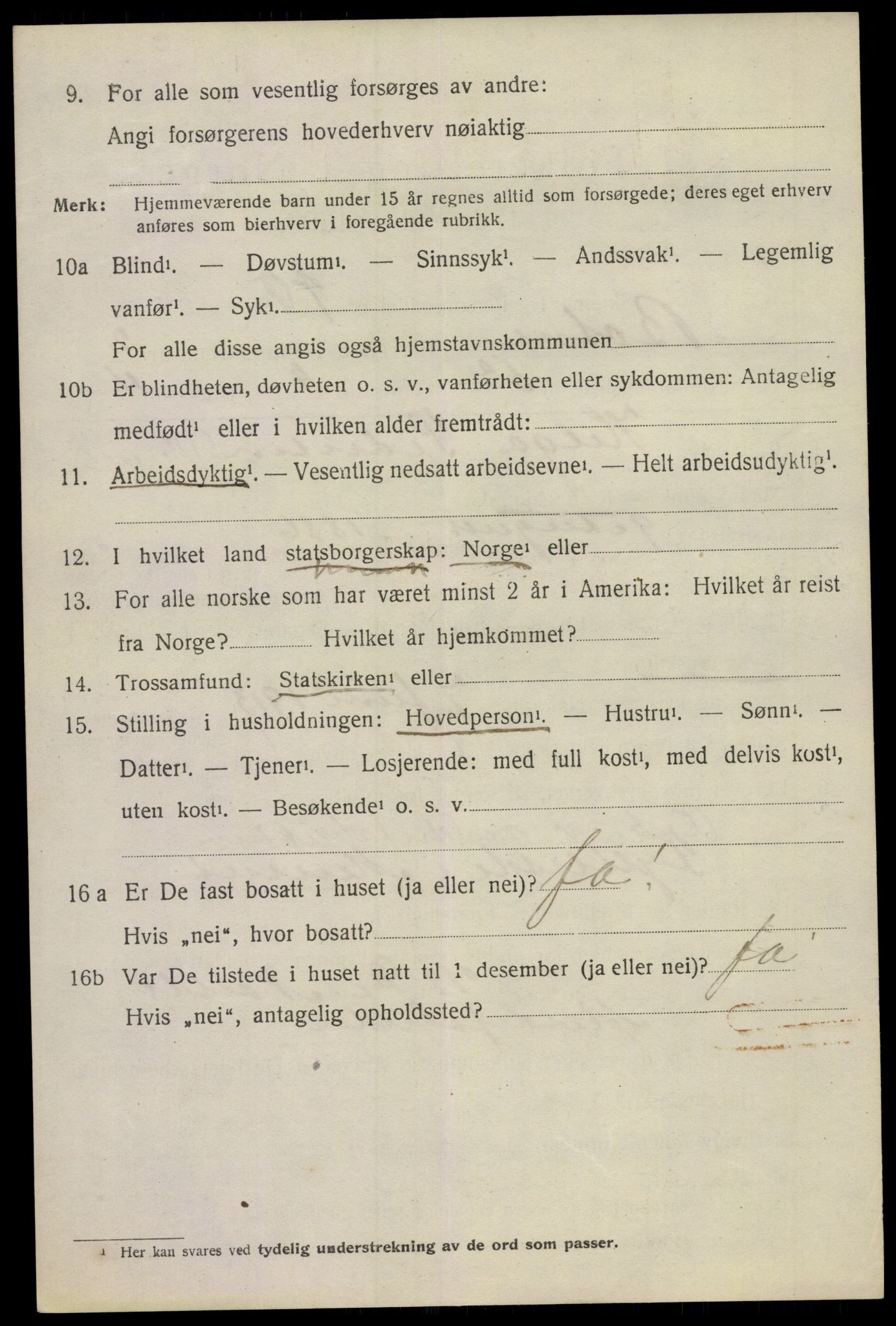 SAKO, 1920 census for Botne, 1920, p. 2254