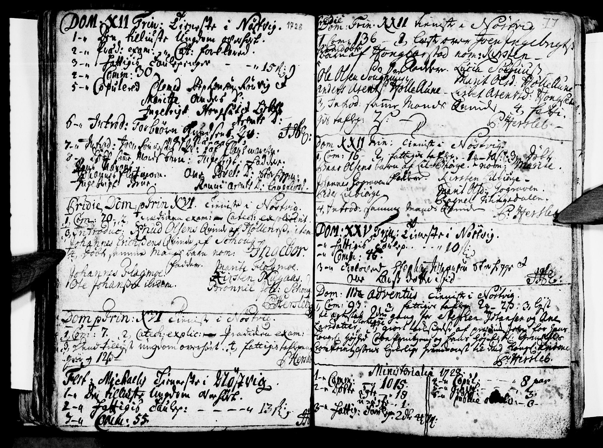 Ministerialprotokoller, klokkerbøker og fødselsregistre - Nordland, SAT/A-1459/814/L0221: Parish register (official) no. 814A02, 1718-1762, p. 77