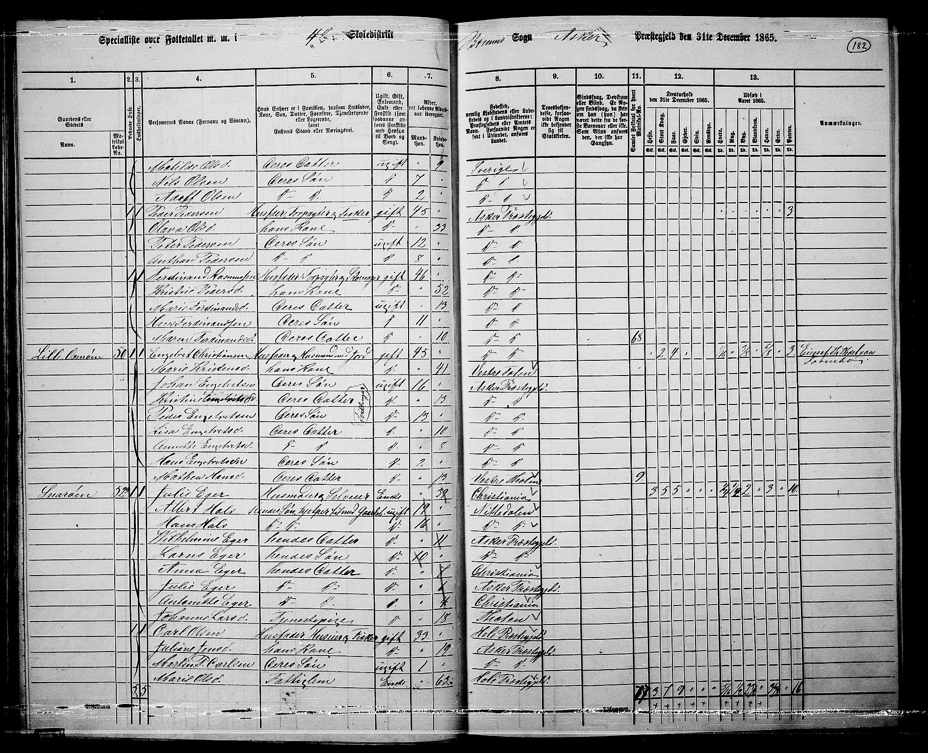 RA, 1865 census for Asker, 1865, p. 179