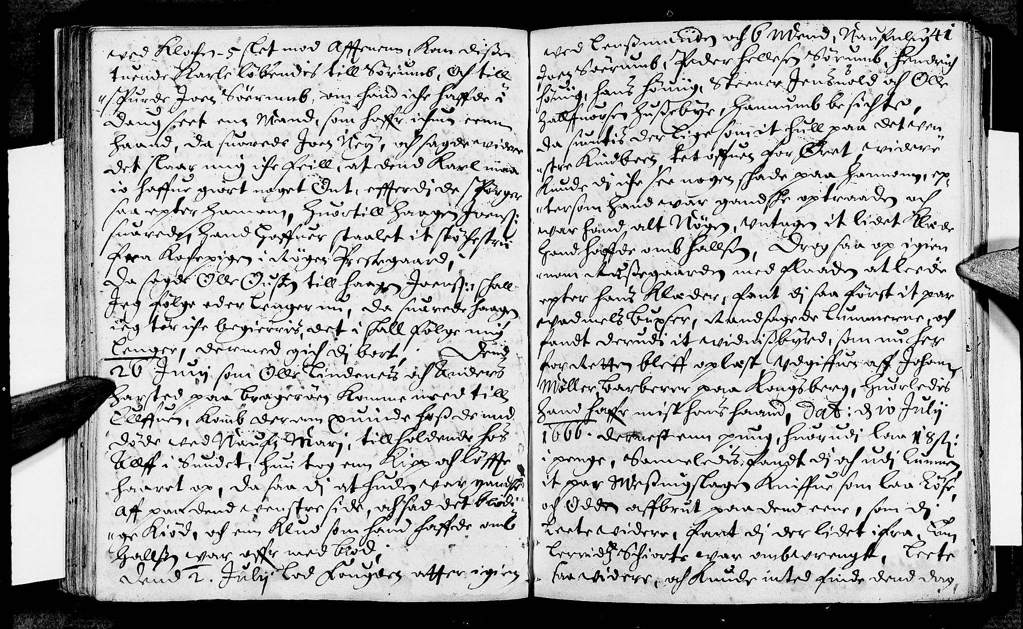 Lier, Røyken og Hurum sorenskriveri, SAKO/A-89/F/Fa/L0008: Tingbok, 1667, p. 41