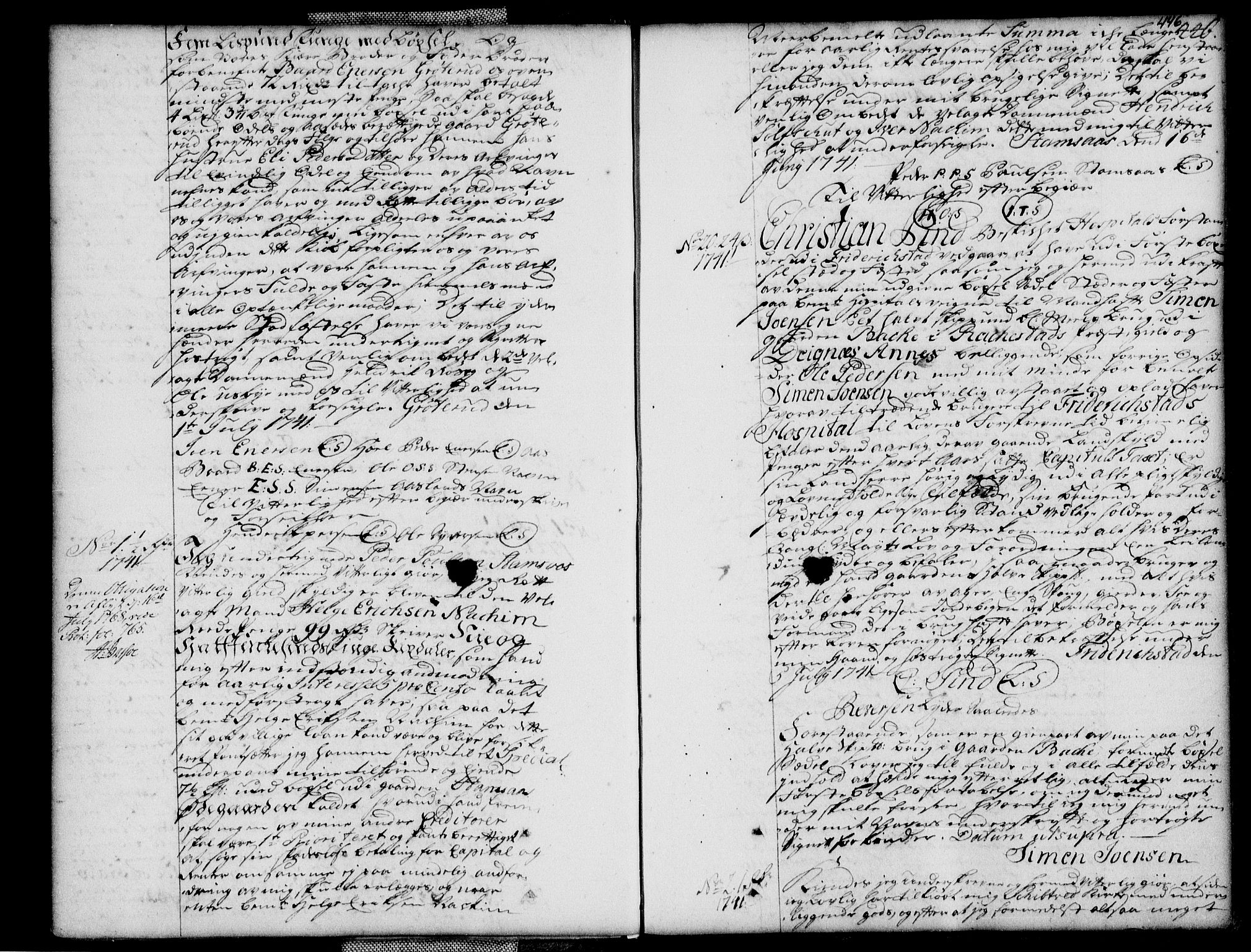 Rakkestad sorenskriveri, SAO/A-10686/G/Gb/Gba/Gbaa/L0001b: Mortgage book no. 1b, 1741-1748, p. 446