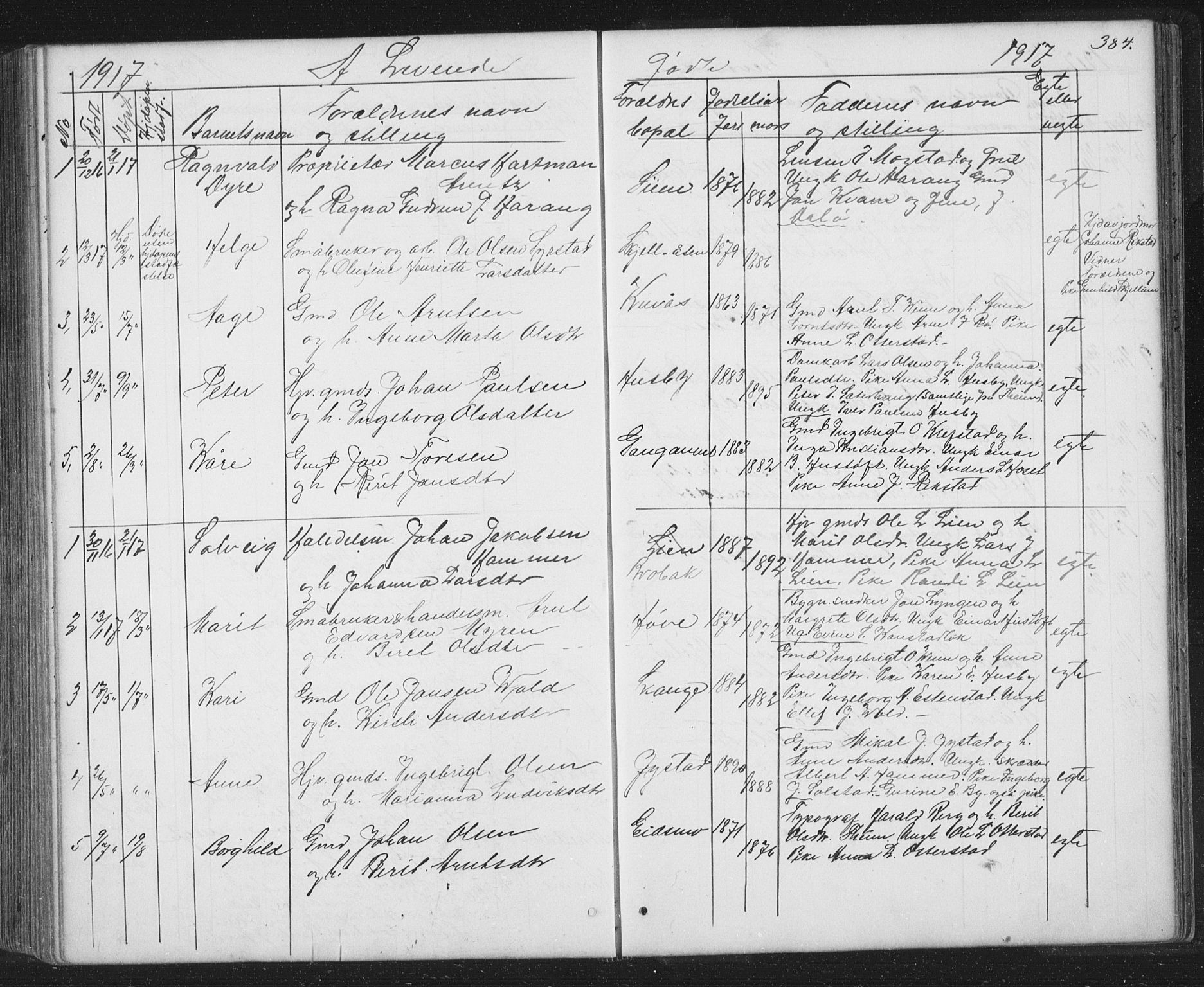 Ministerialprotokoller, klokkerbøker og fødselsregistre - Sør-Trøndelag, SAT/A-1456/667/L0798: Parish register (copy) no. 667C03, 1867-1929, p. 384