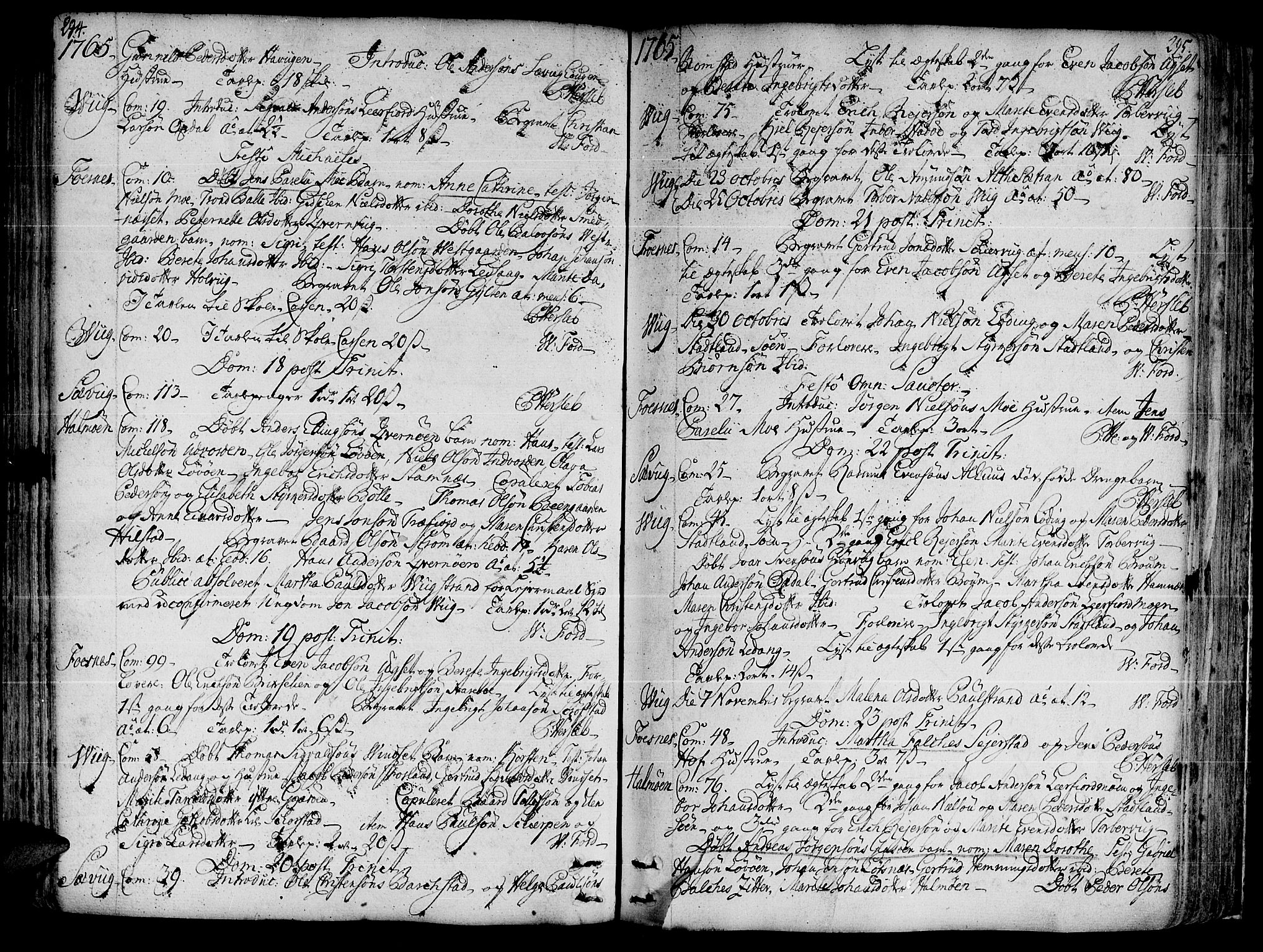 Ministerialprotokoller, klokkerbøker og fødselsregistre - Nord-Trøndelag, SAT/A-1458/773/L0607: Parish register (official) no. 773A01, 1751-1783, p. 294-295