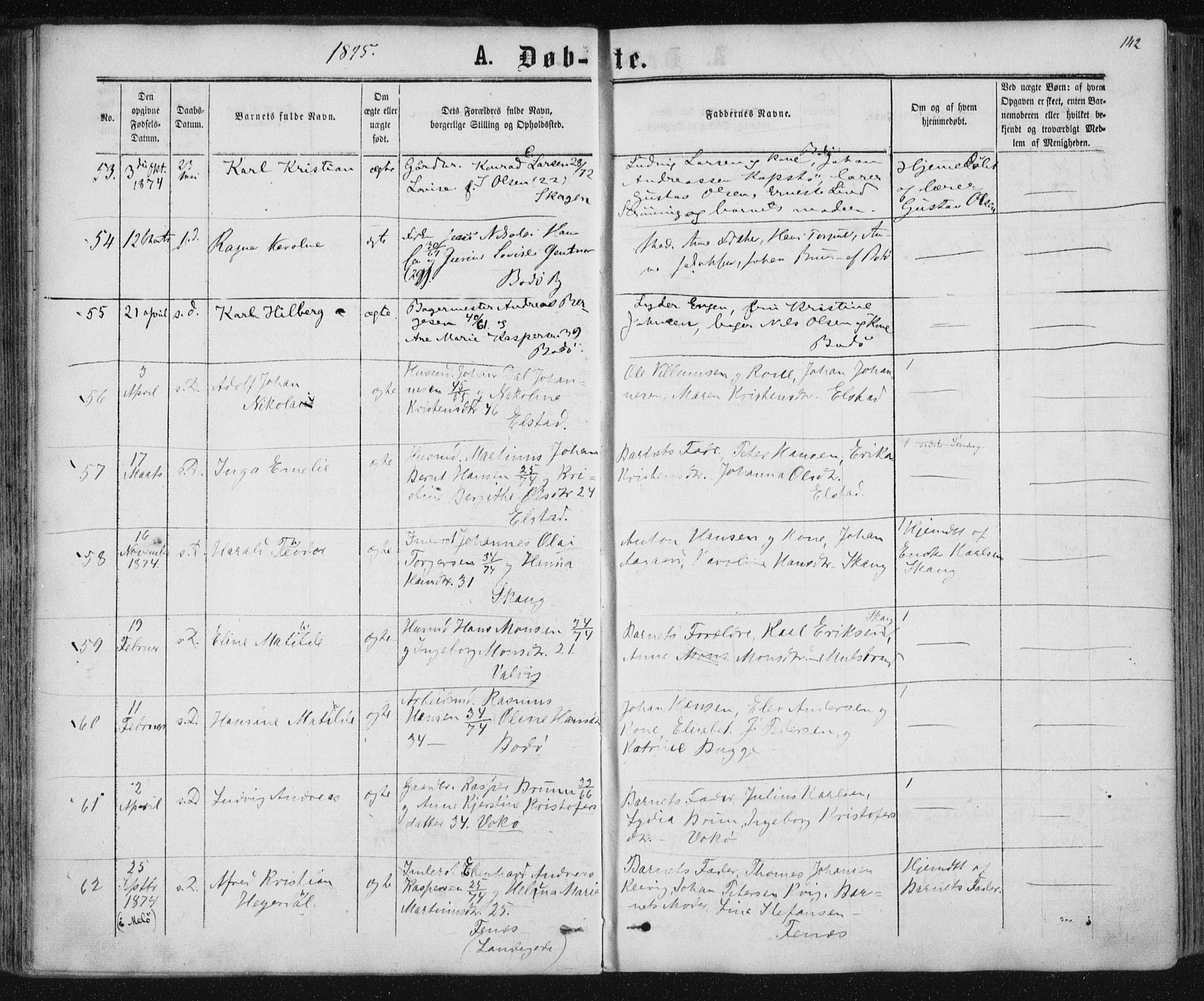 Ministerialprotokoller, klokkerbøker og fødselsregistre - Nordland, SAT/A-1459/801/L0008: Parish register (official) no. 801A08, 1864-1875, p. 142