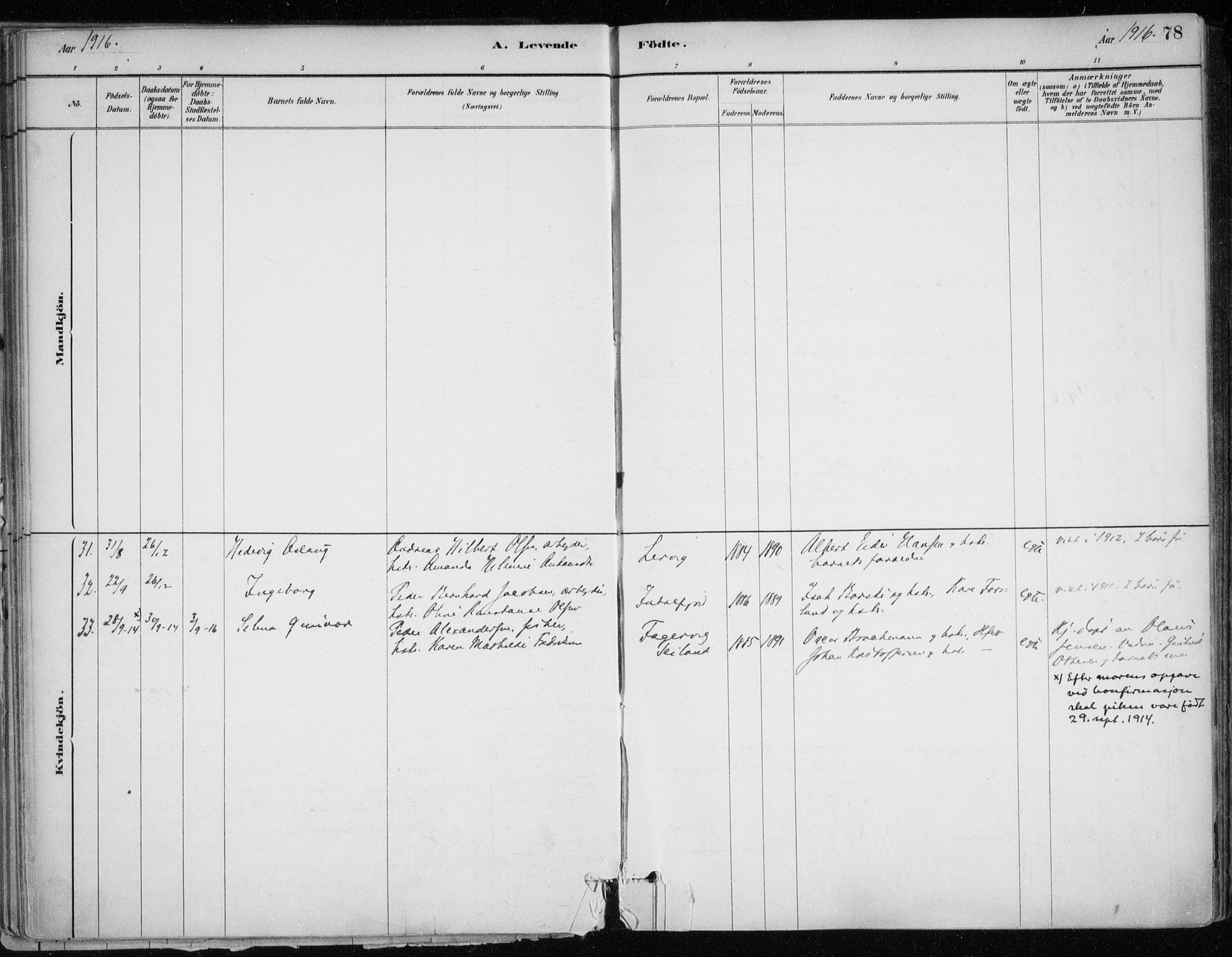 Hammerfest sokneprestkontor, SATØ/S-1347/H/Ha/L0013.kirke: Parish register (official) no. 13, 1898-1917, p. 78