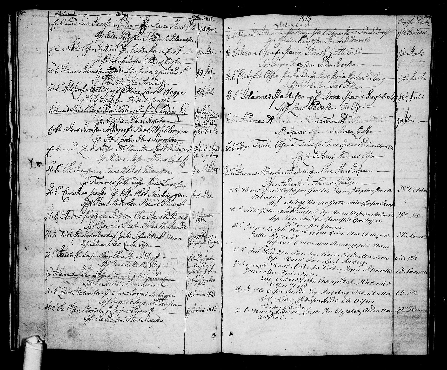 Borre kirkebøker, AV/SAKO-A-338/F/Fa/L0003: Parish register (official) no. I 3, 1807-1814, p. 307-308