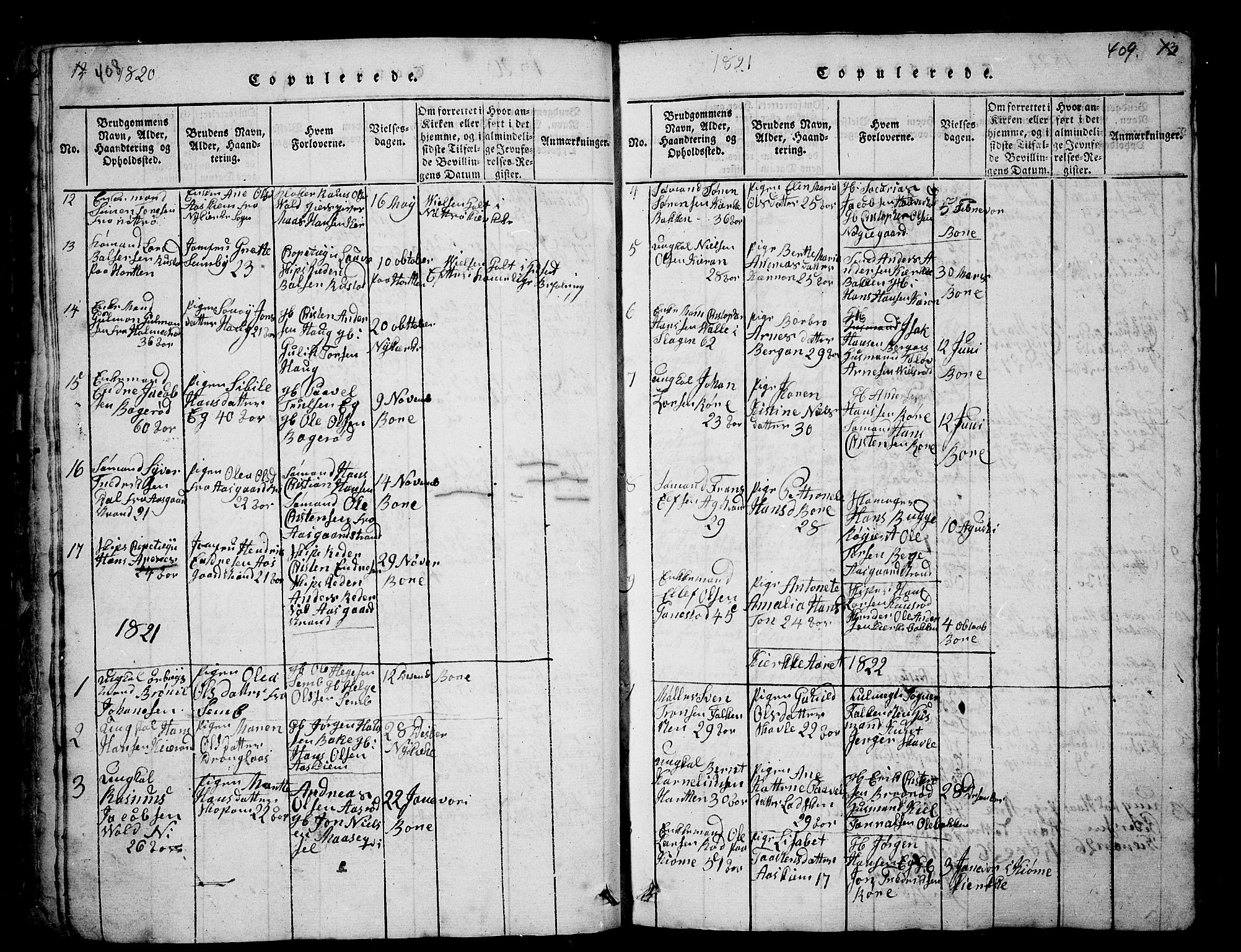 Borre kirkebøker, SAKO/A-338/G/Ga/L0001: Parish register (copy) no. I 1, 1815-1851, p. 410-411