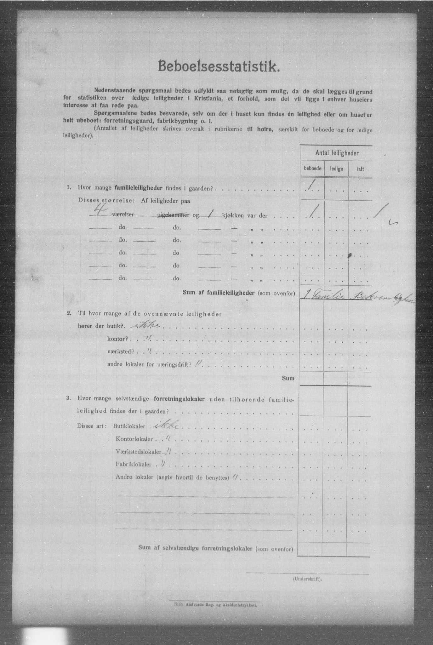 OBA, Municipal Census 1904 for Kristiania, 1904, p. 3049