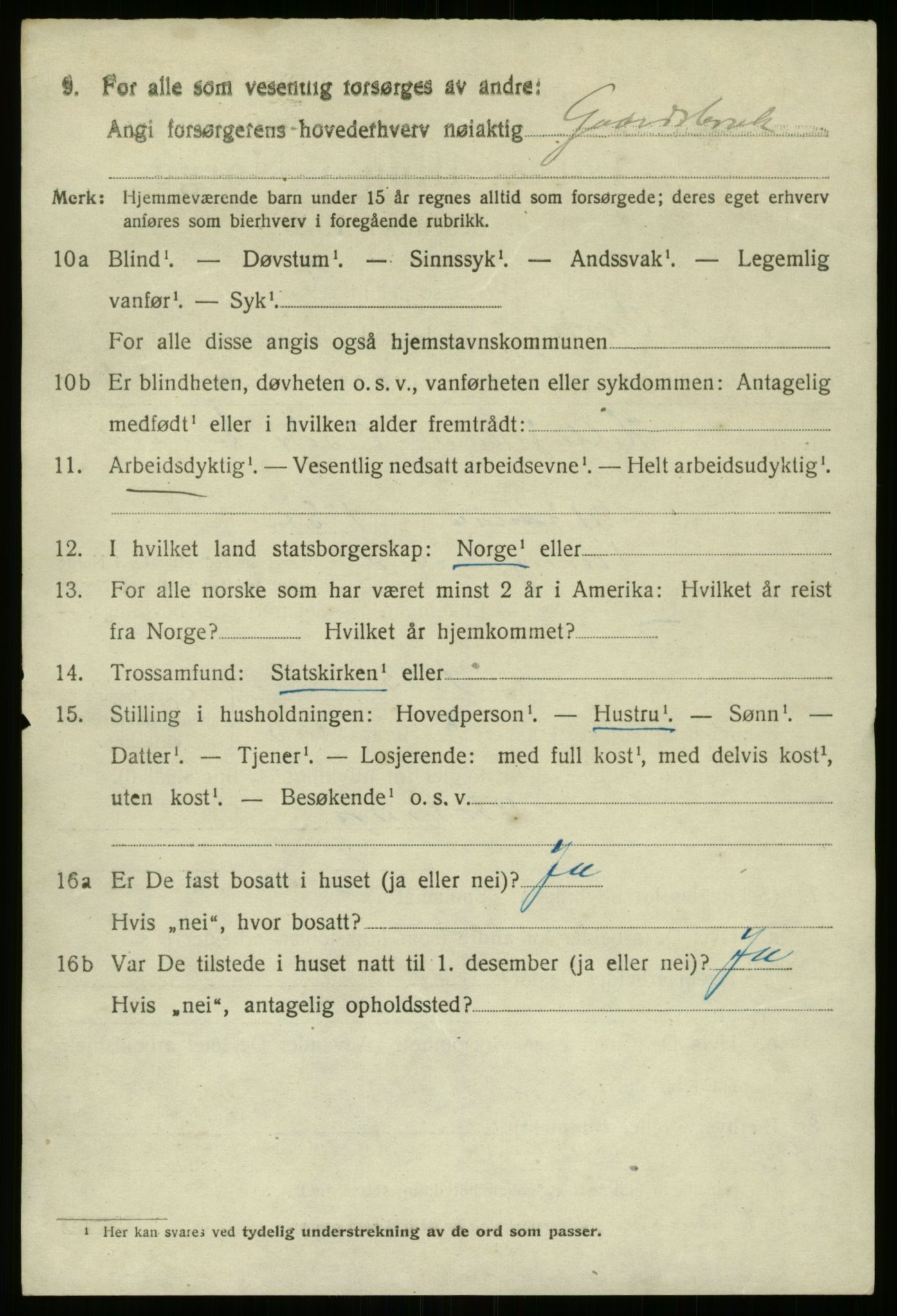 SAB, 1920 census for Vevring, 1920, p. 2369