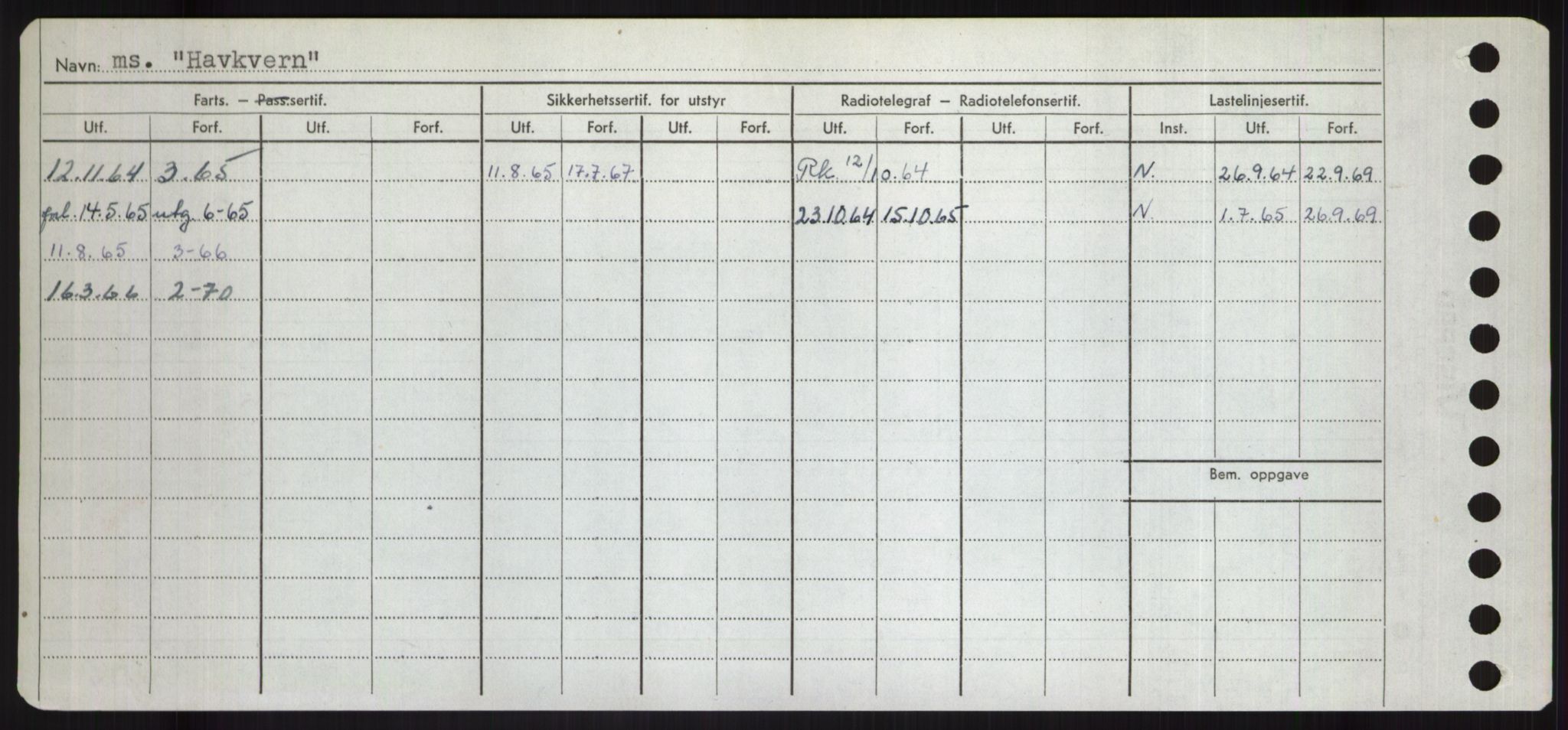 Sjøfartsdirektoratet med forløpere, Skipsmålingen, RA/S-1627/H/Hd/L0014: Fartøy, H-Havl, p. 604